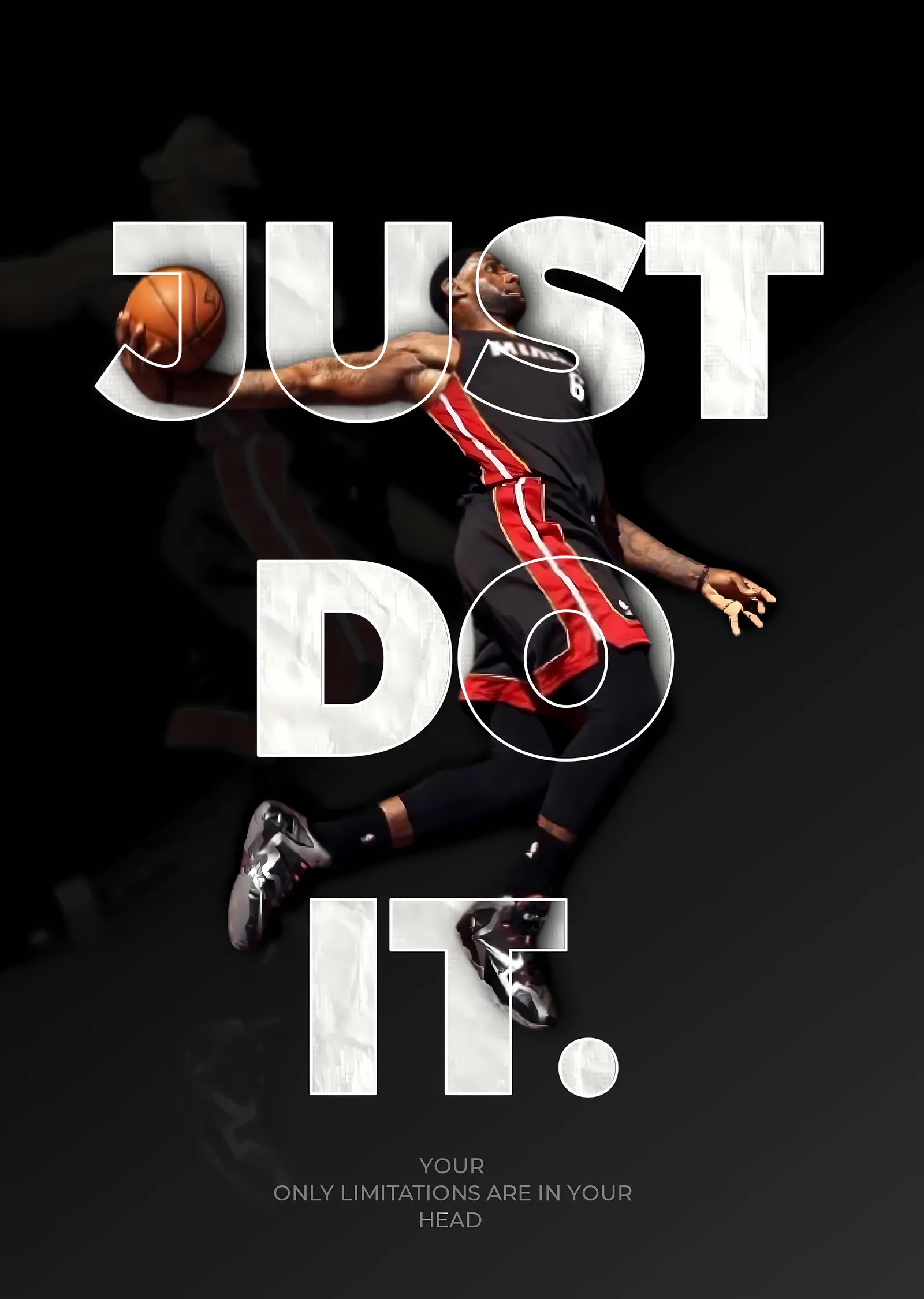 Just Do It: Basketbol Motivasyon metal tablo