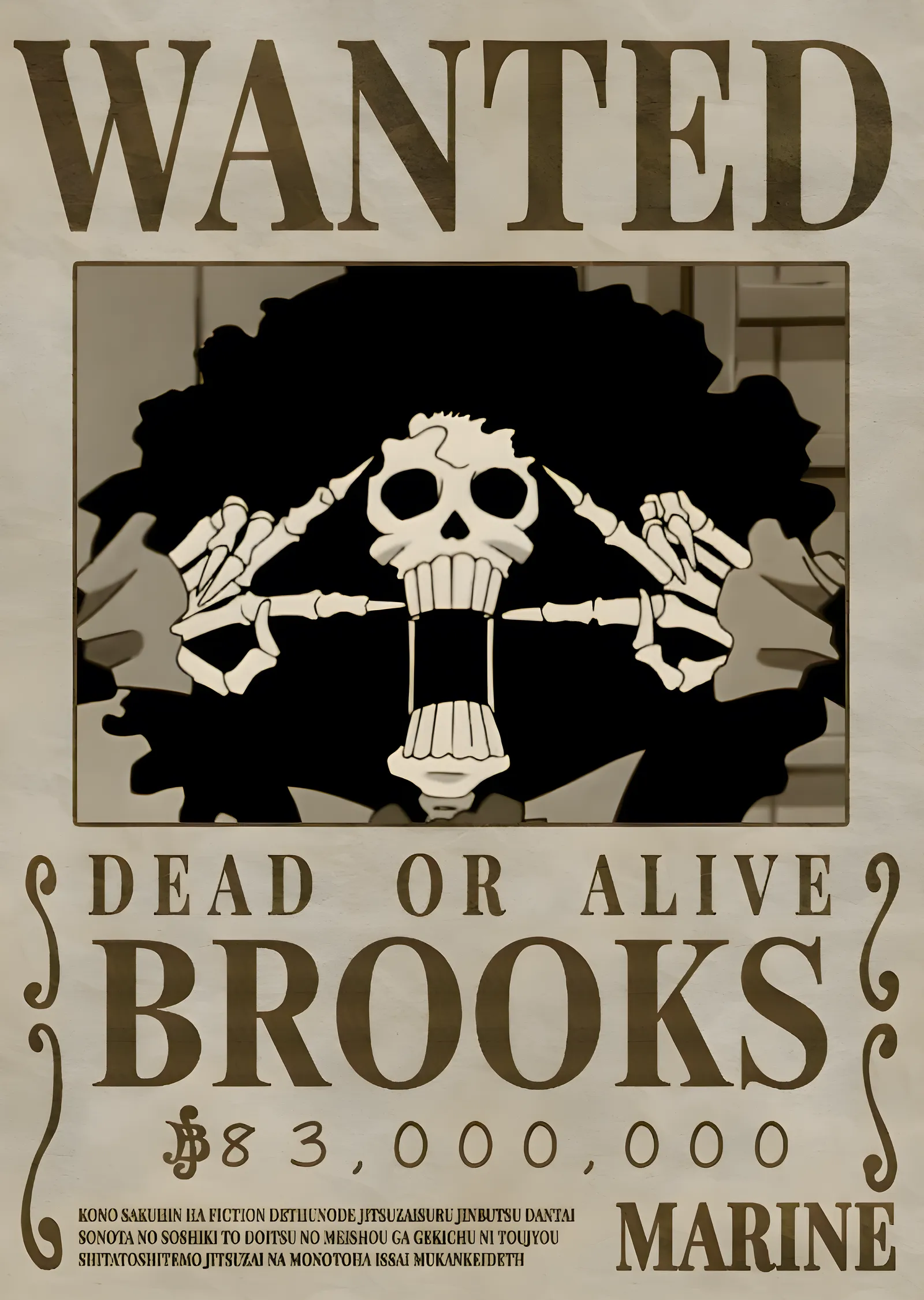 One Piece: Brook Aranıyor metal tablo
