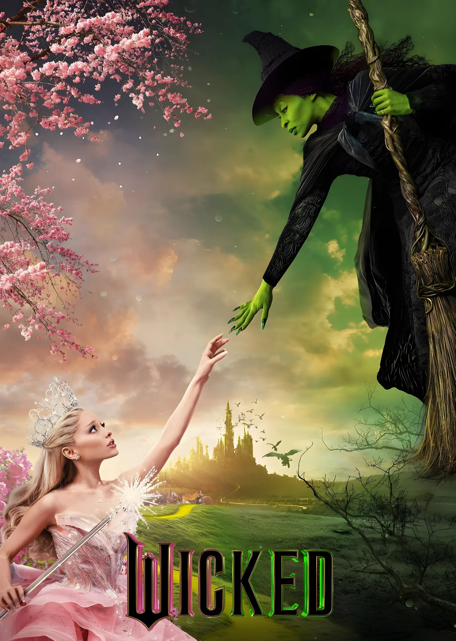 Wicked - Uzanan Eller metal tablo
