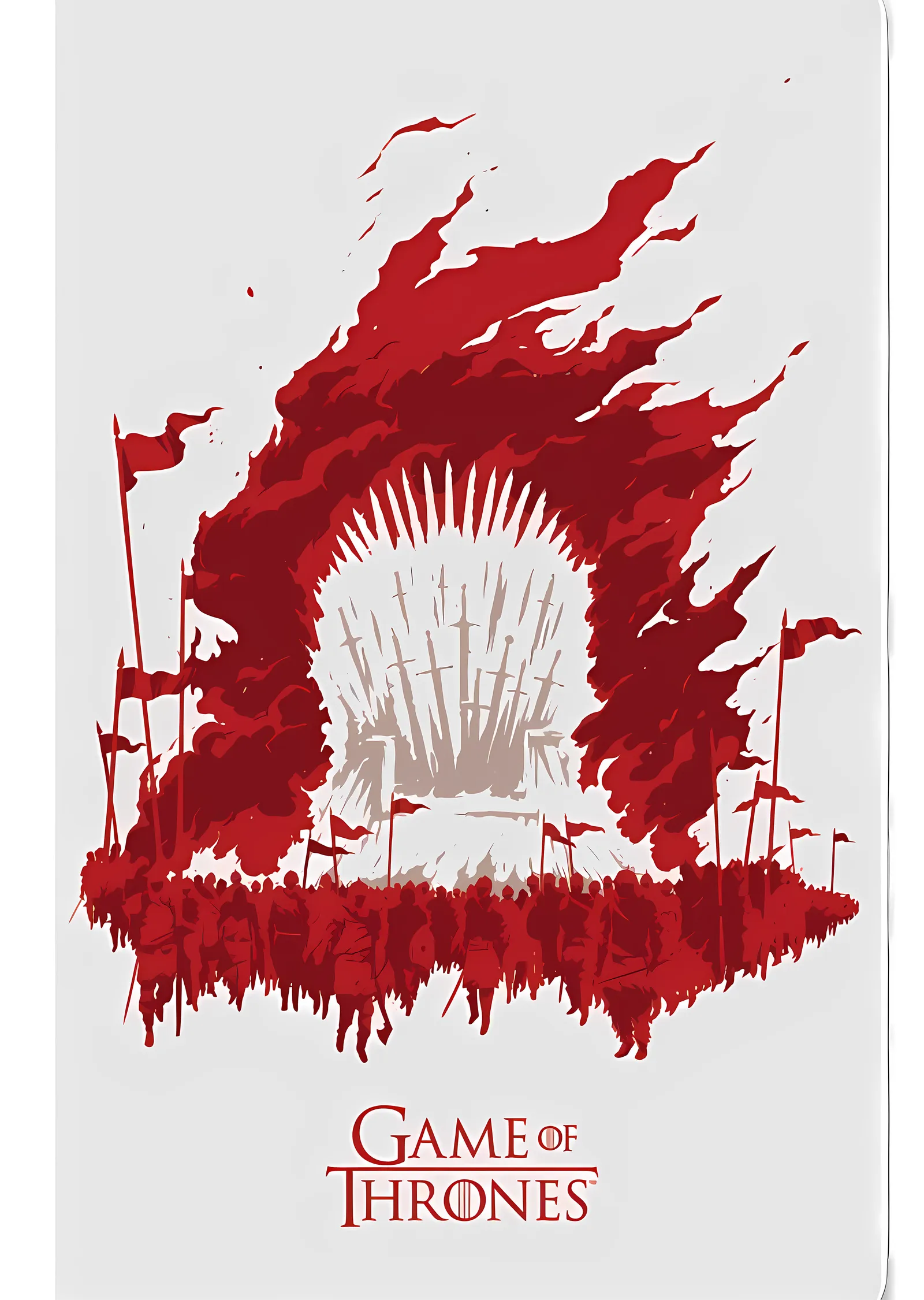 Game of Thrones: Kırmızı Alevli Demir Taht metal tablo