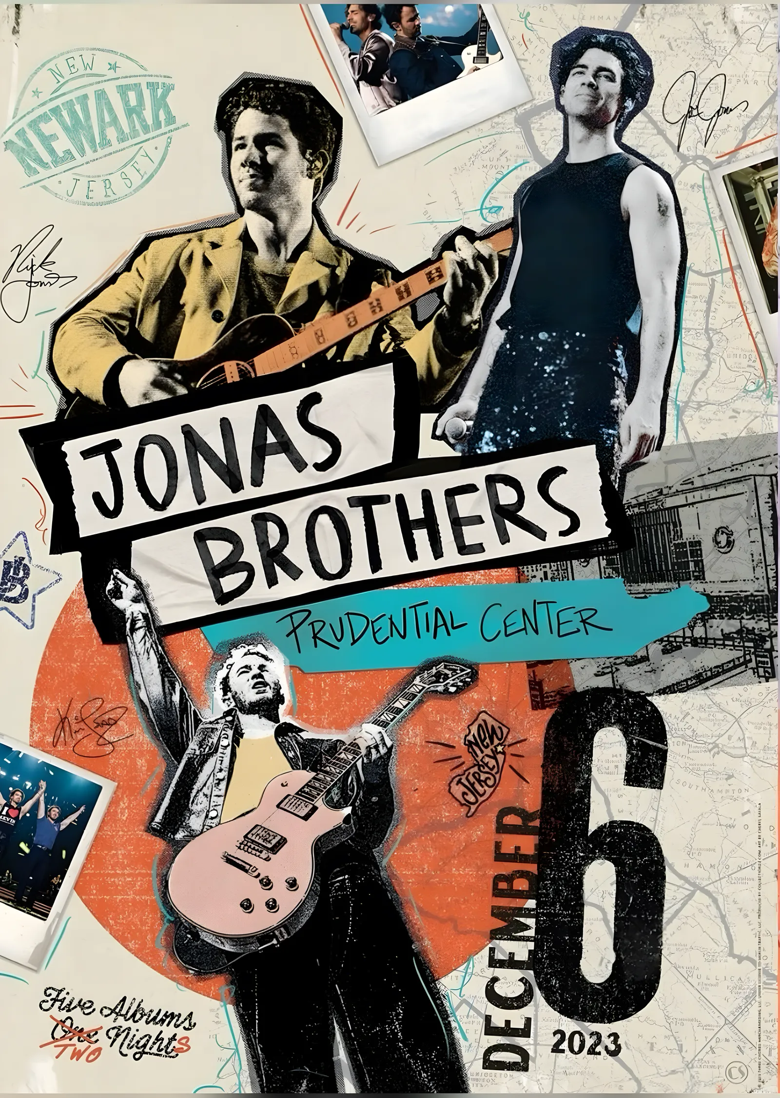 Jonas Brothers - Prudential Center Konser Afişi metal tablo
