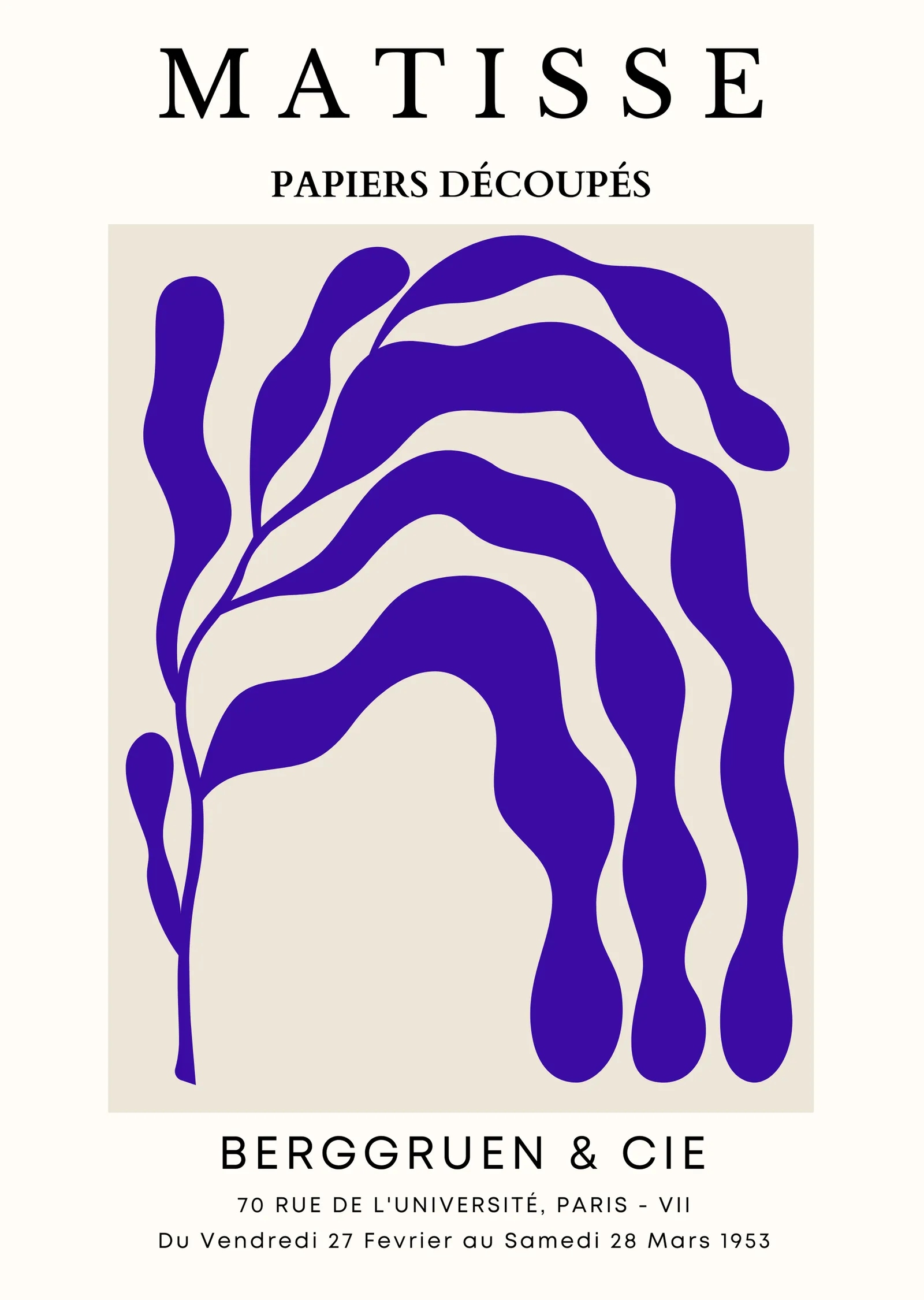 Henri Matisse · Papiers Découpés metal tablo