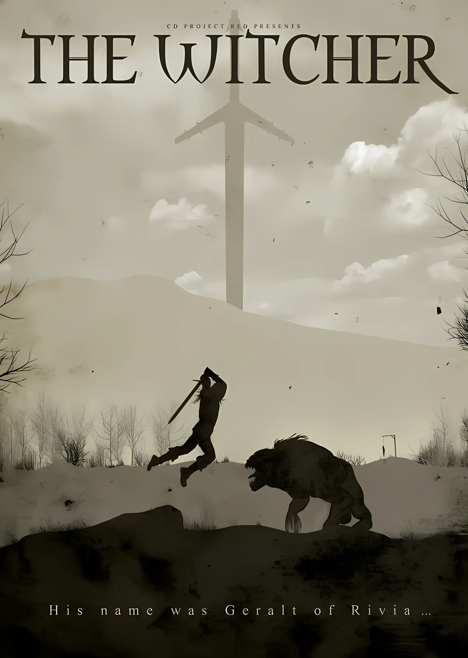 The Witcher: His Name Was Geralt metal tablo