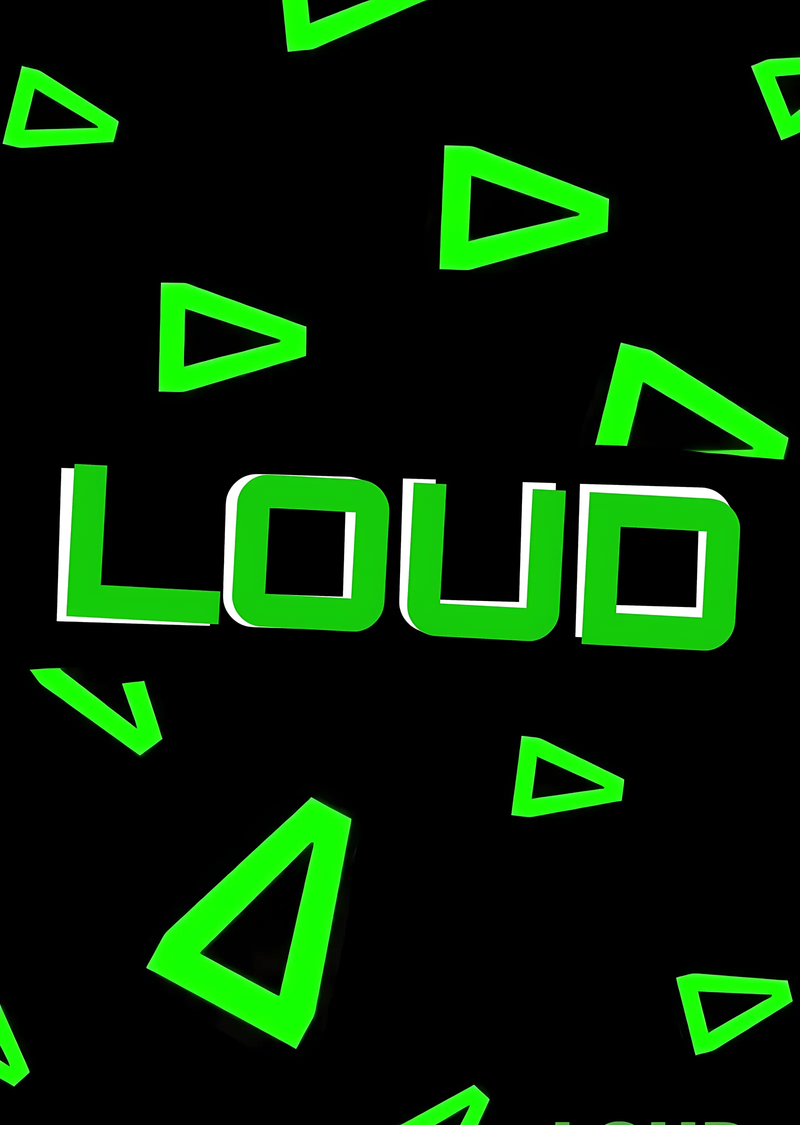 LOUD - Neon Yeşil metal tablo