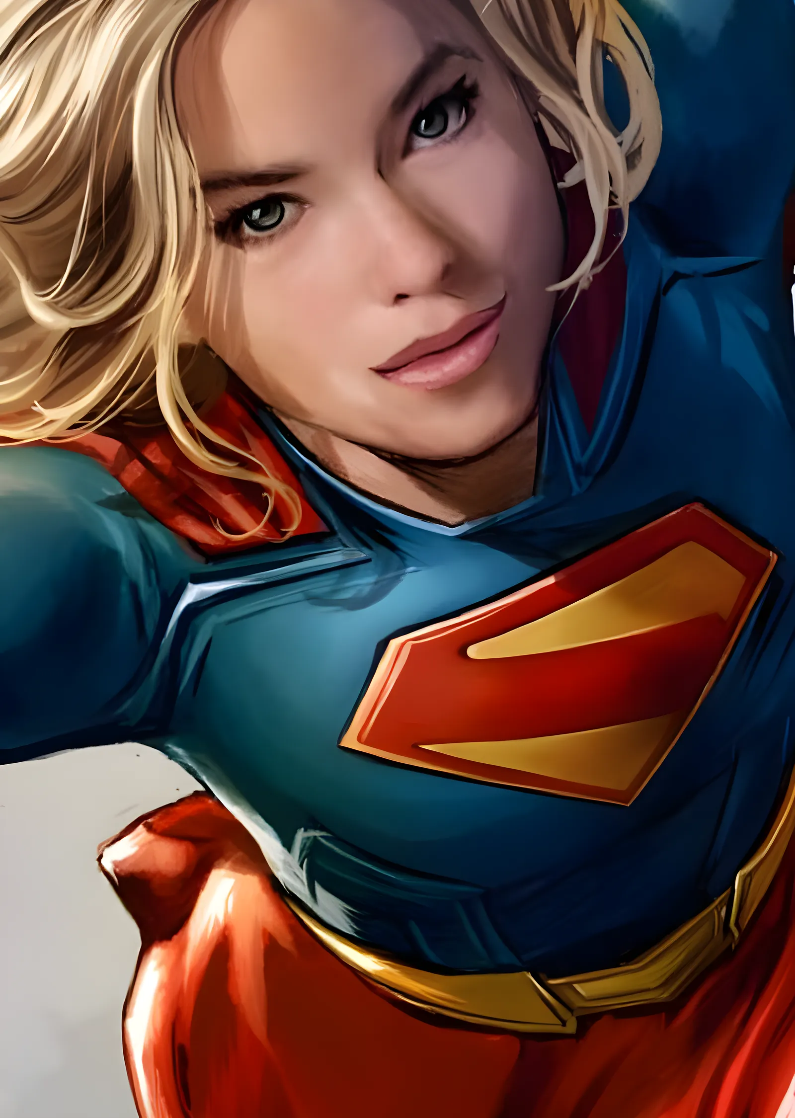 Supergirl - Gökyüzünde Yakın Çekim metal tablo