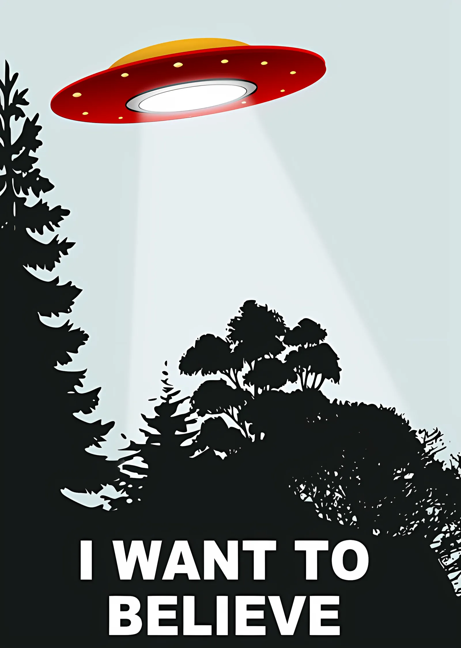 I Want to Believe metal tablo