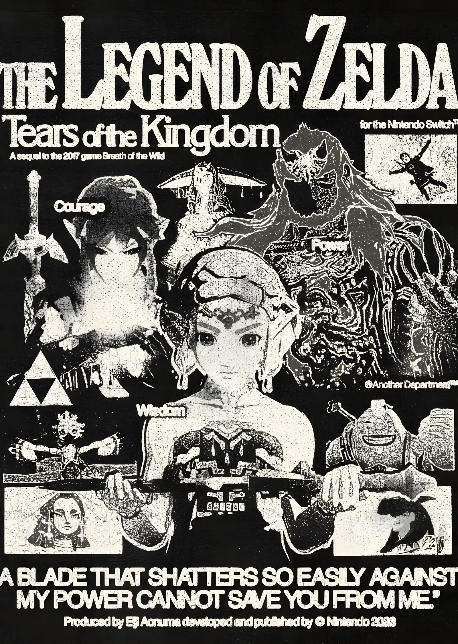 Zelda: Tears of the Kingdom Zine metal tablo