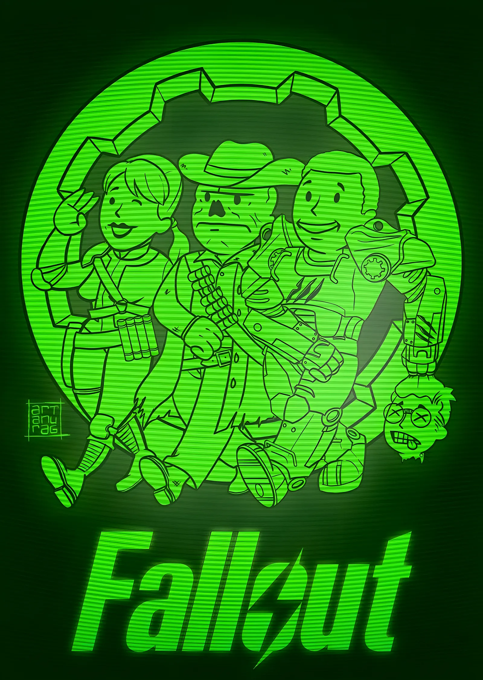 Fallout metal tablo