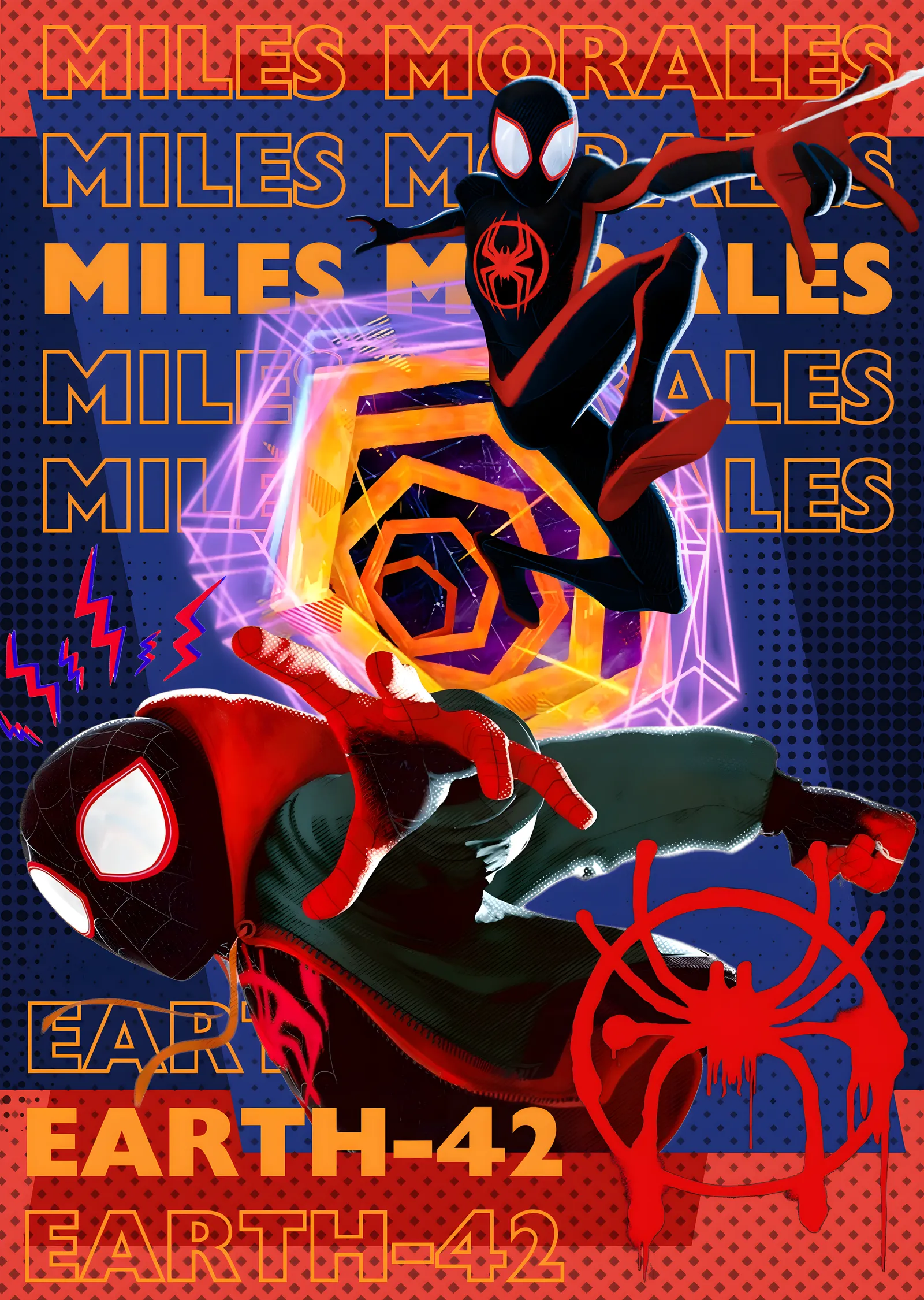 Miles Morales · Earth-42 metal tablo