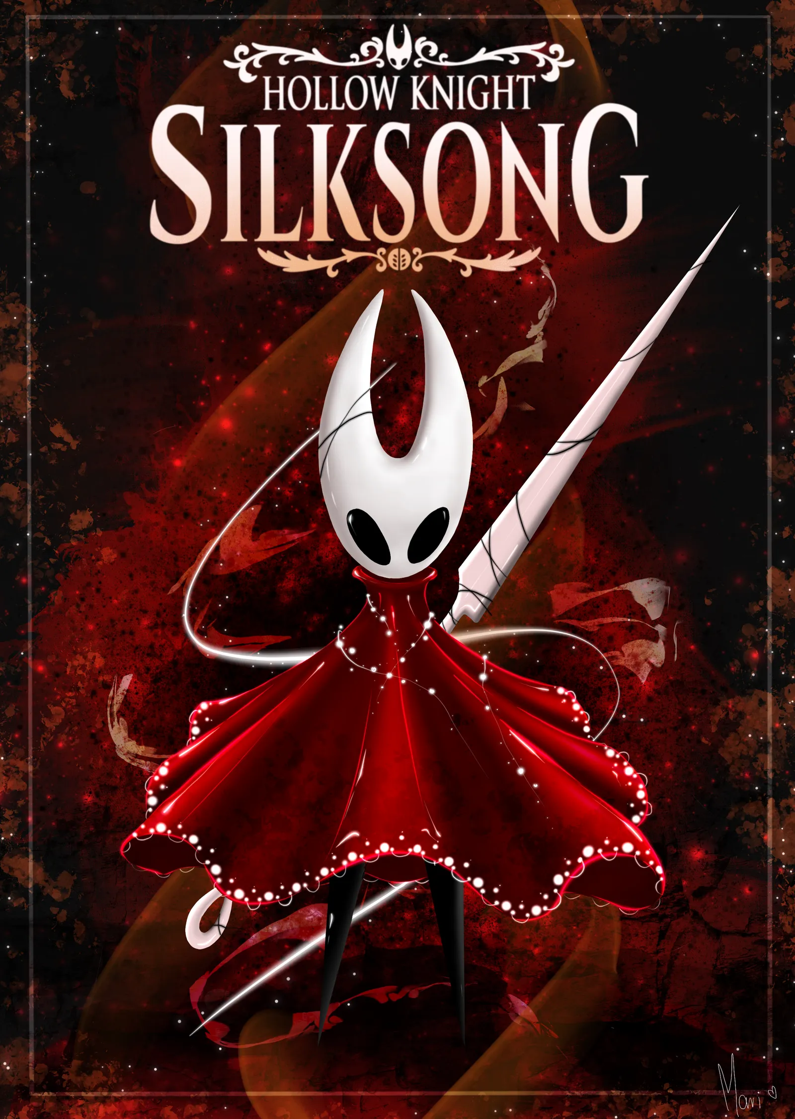 Hollow Knight: Silksong Kızıl metal tablo
