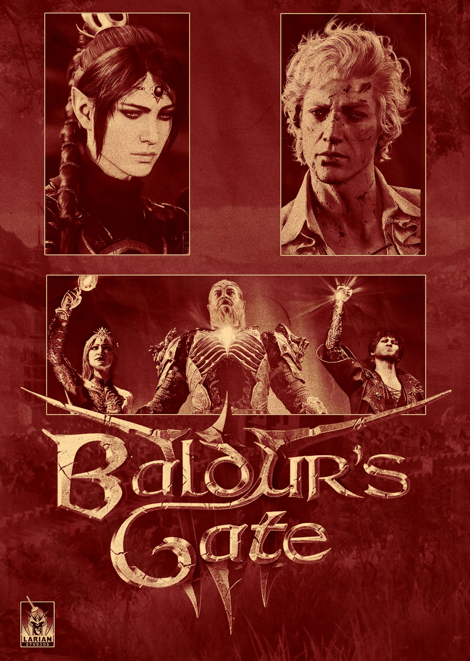 Baldur's Gate: Kırmızı Kapak metal tablo