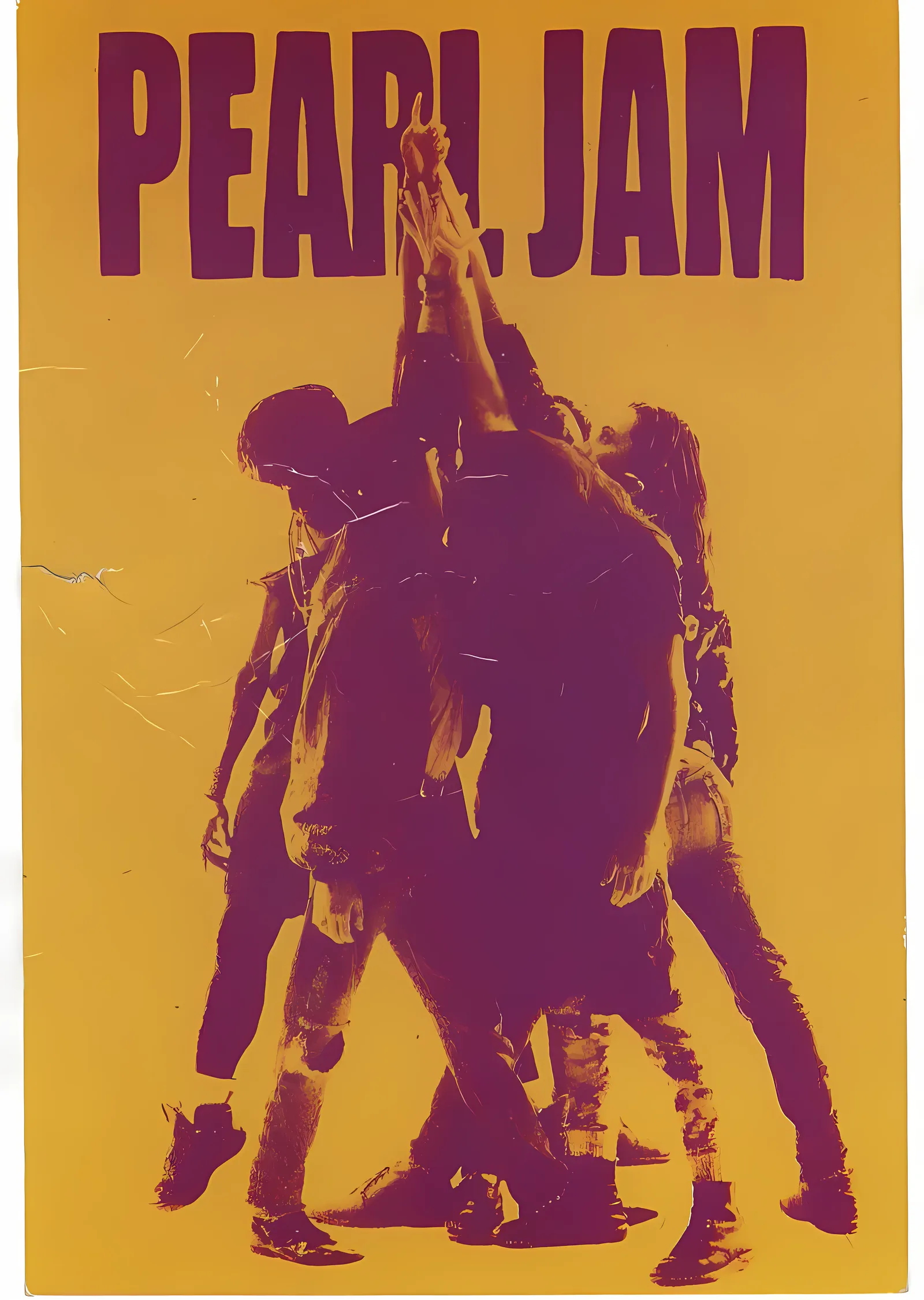 Pearl Jam: Sahne Silueti metal tablo