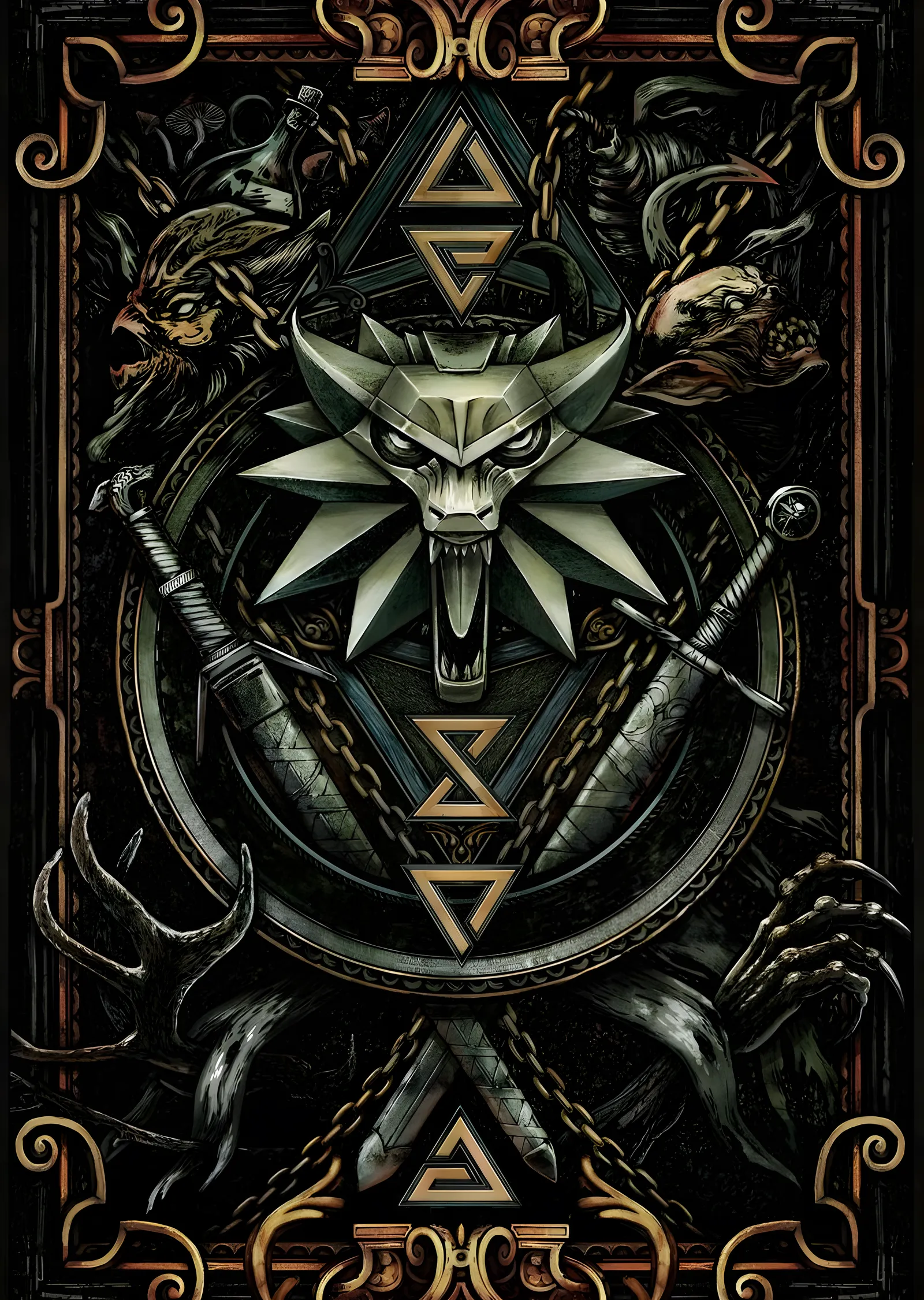 The Witcher: Kurt Madalyonu metal tablo