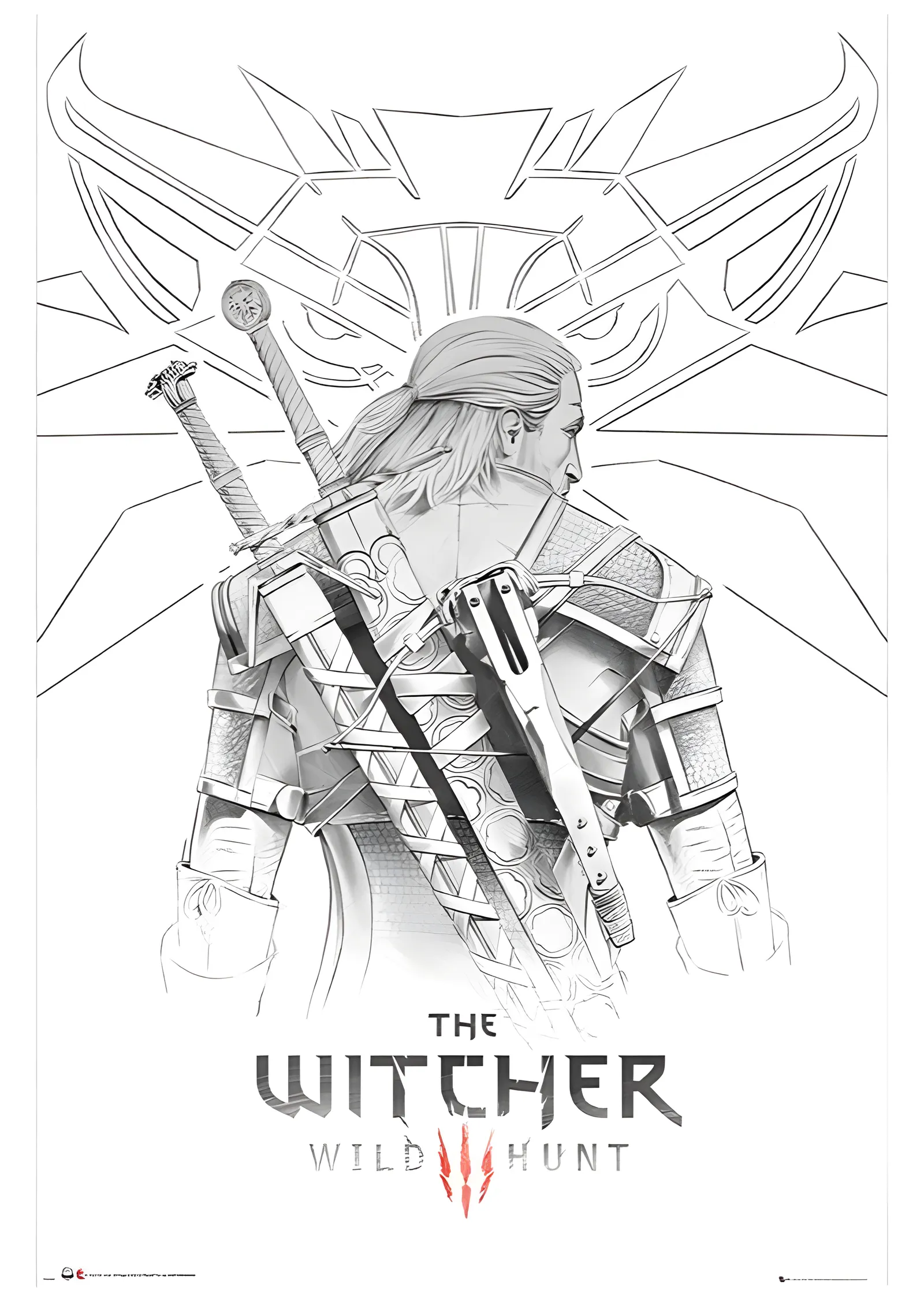 The Witcher III: Wild Hunt Çizgi metal tablo