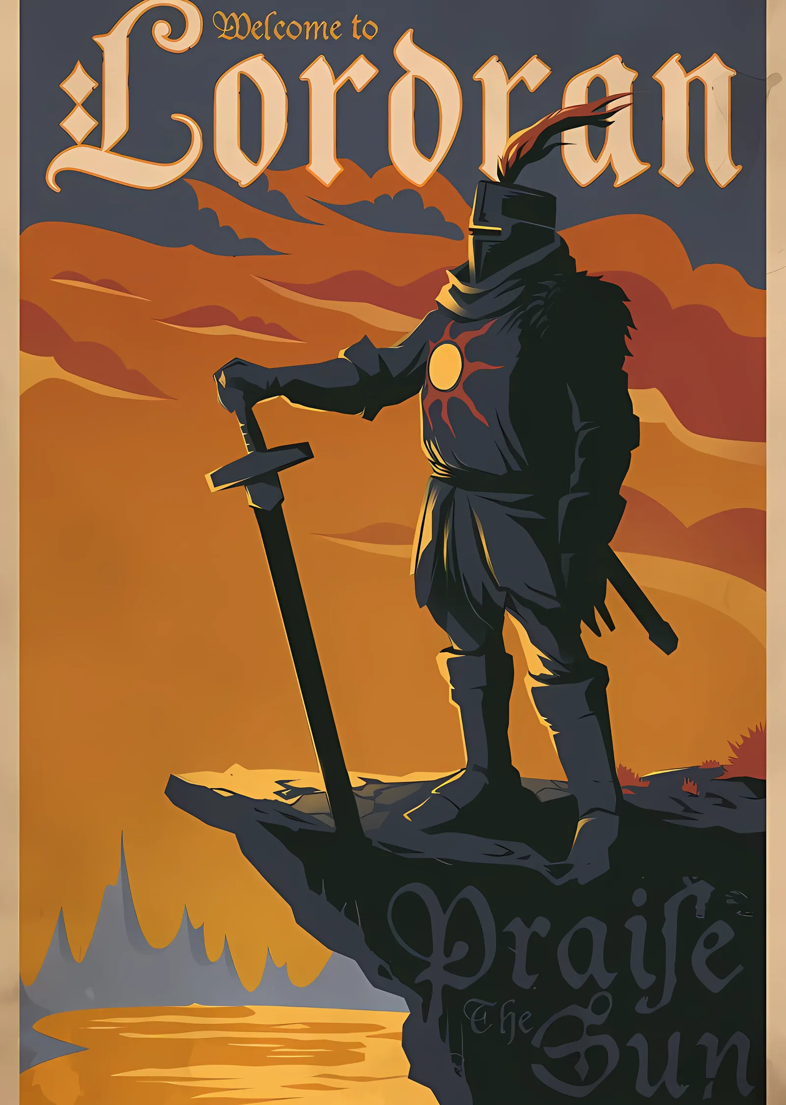 Dark Souls: Welcome to Lordran metal tablo