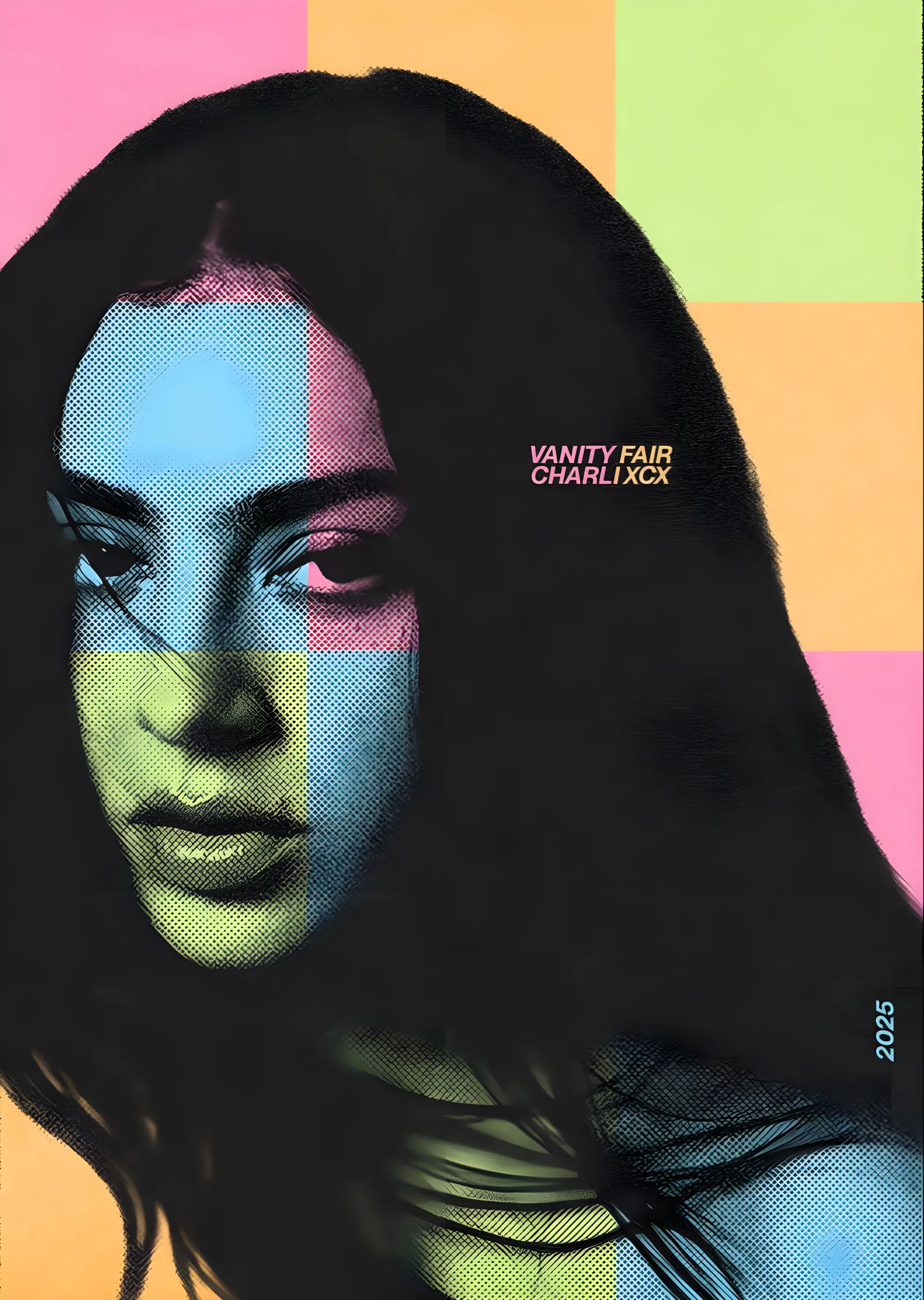 Charli XCX: Renk Blokları metal tablo