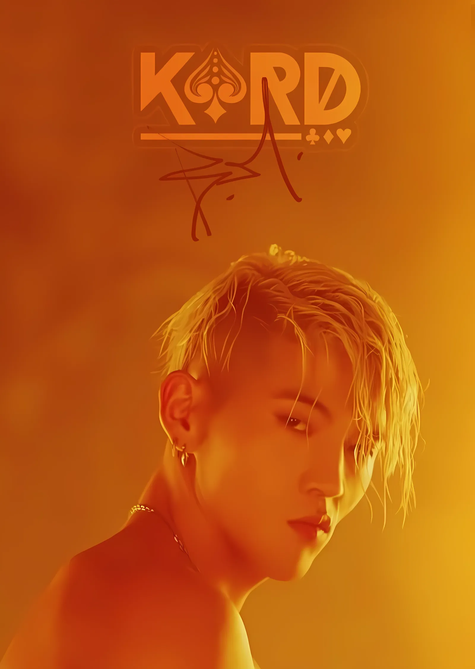 KARD: Turuncu Portre metal tablo