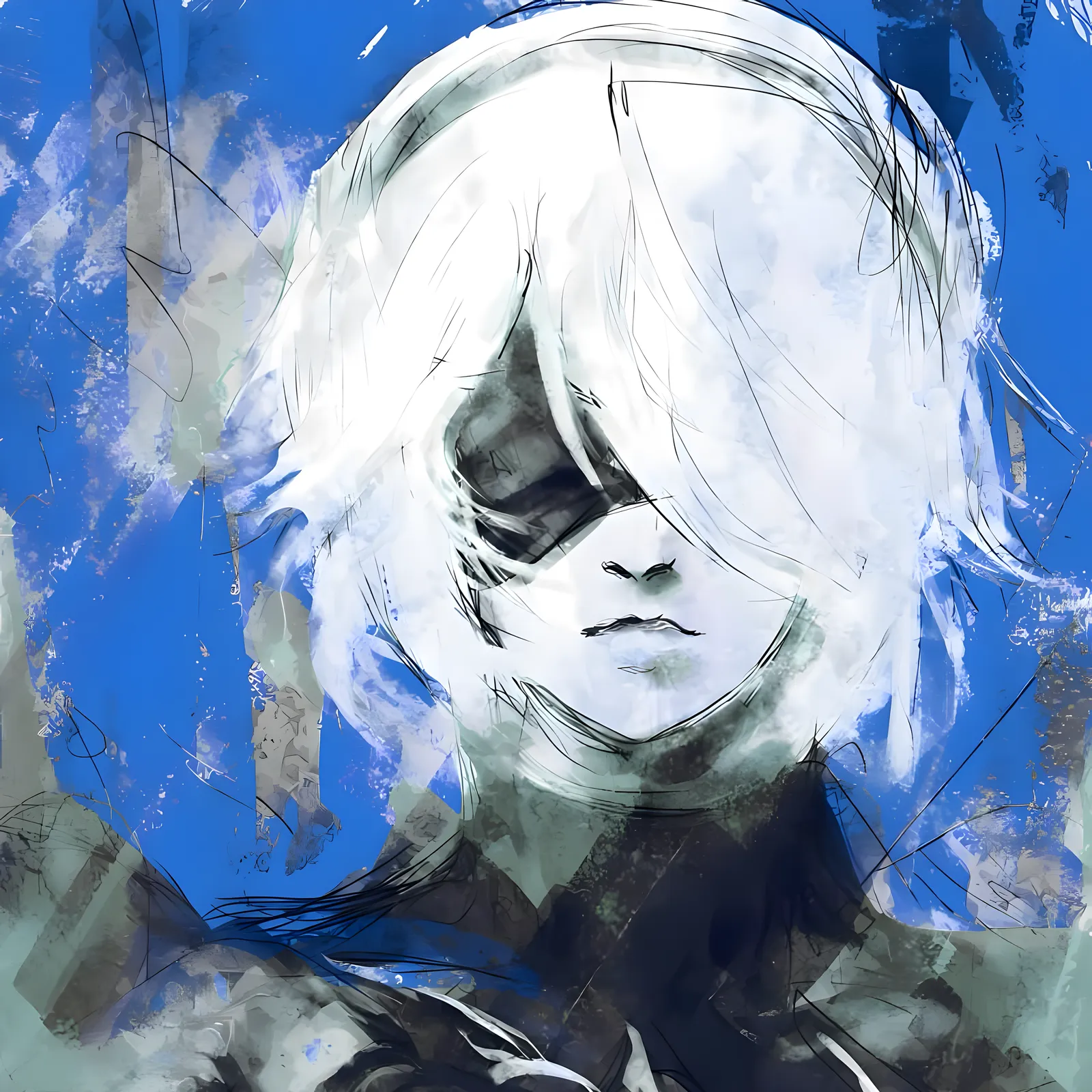 2B: Suluboya Portre metal tablo