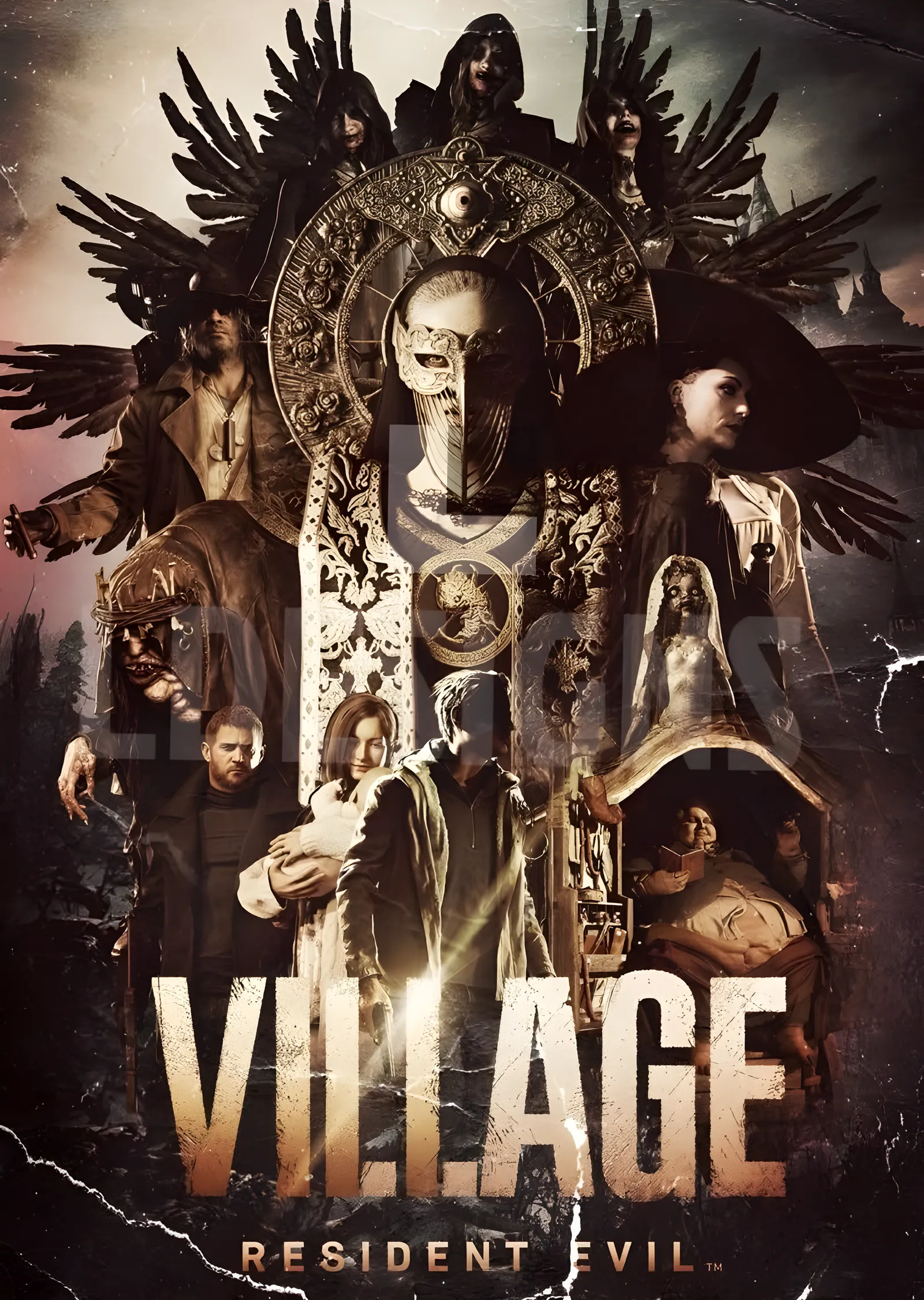 Resident Evil Village: Köyün Karanlığı metal tablo