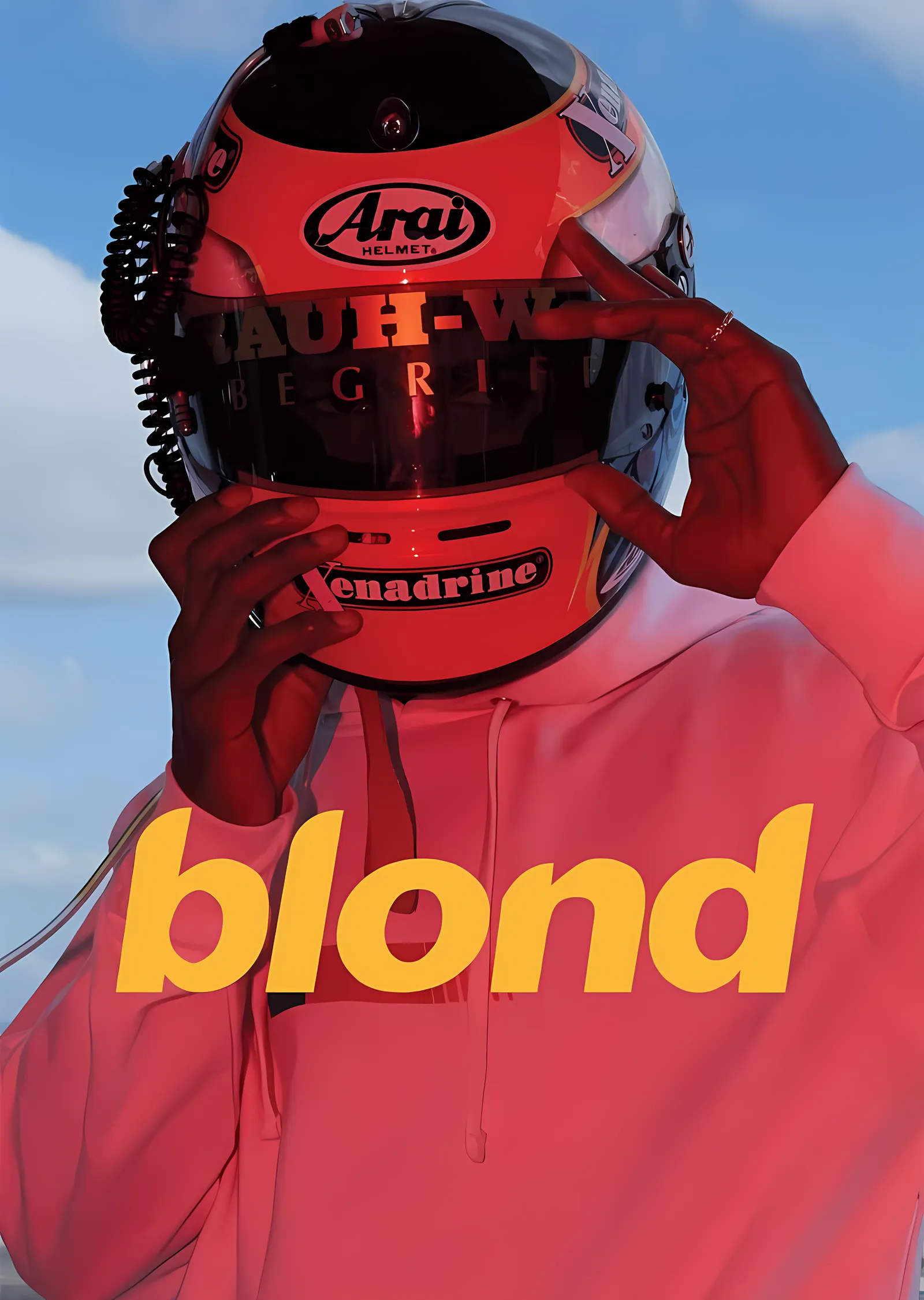 Frank Ocean - Blond Turuncu Helmeli Figür metal tablo