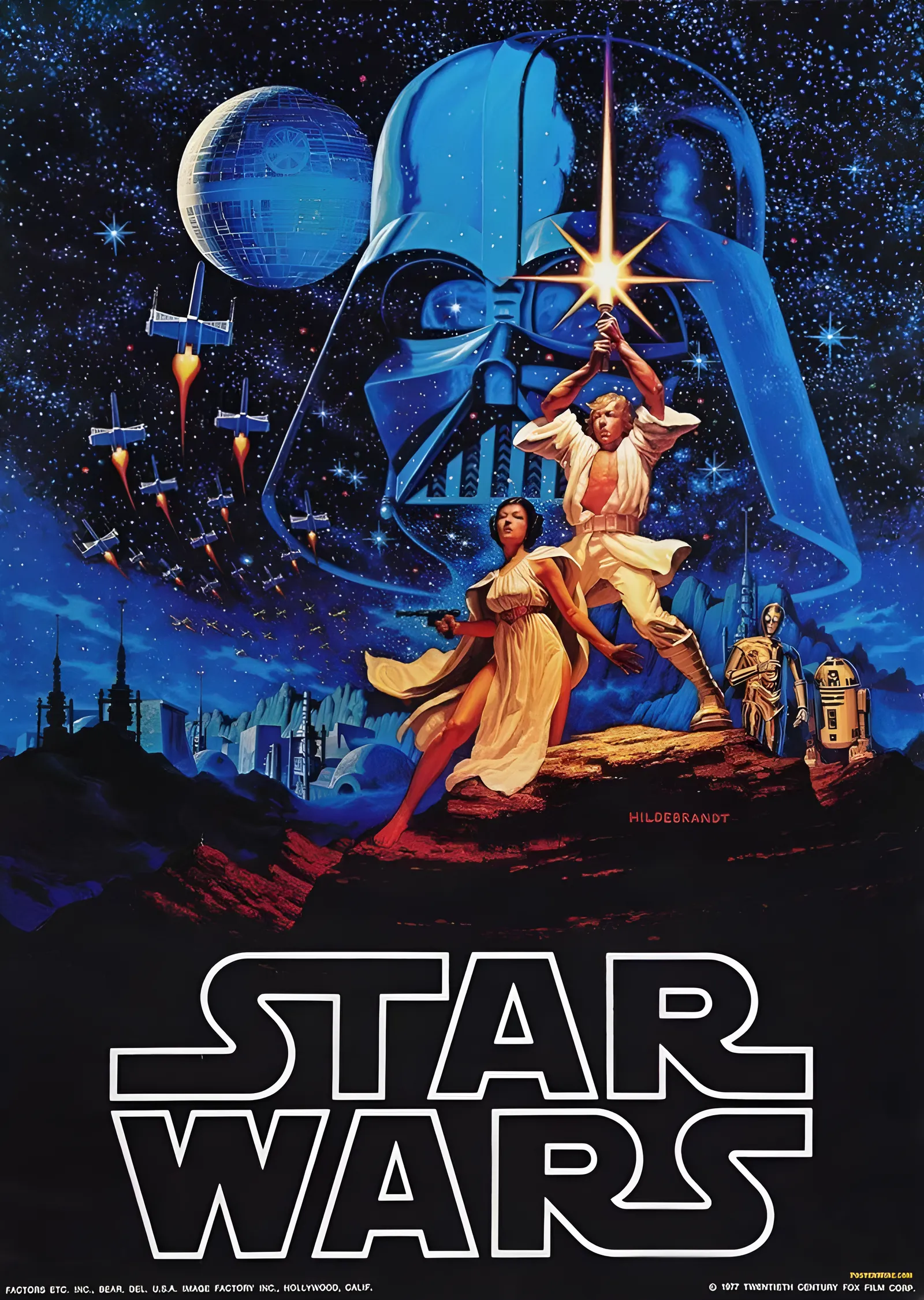 Star Wars - 1977 Afişi metal tablo