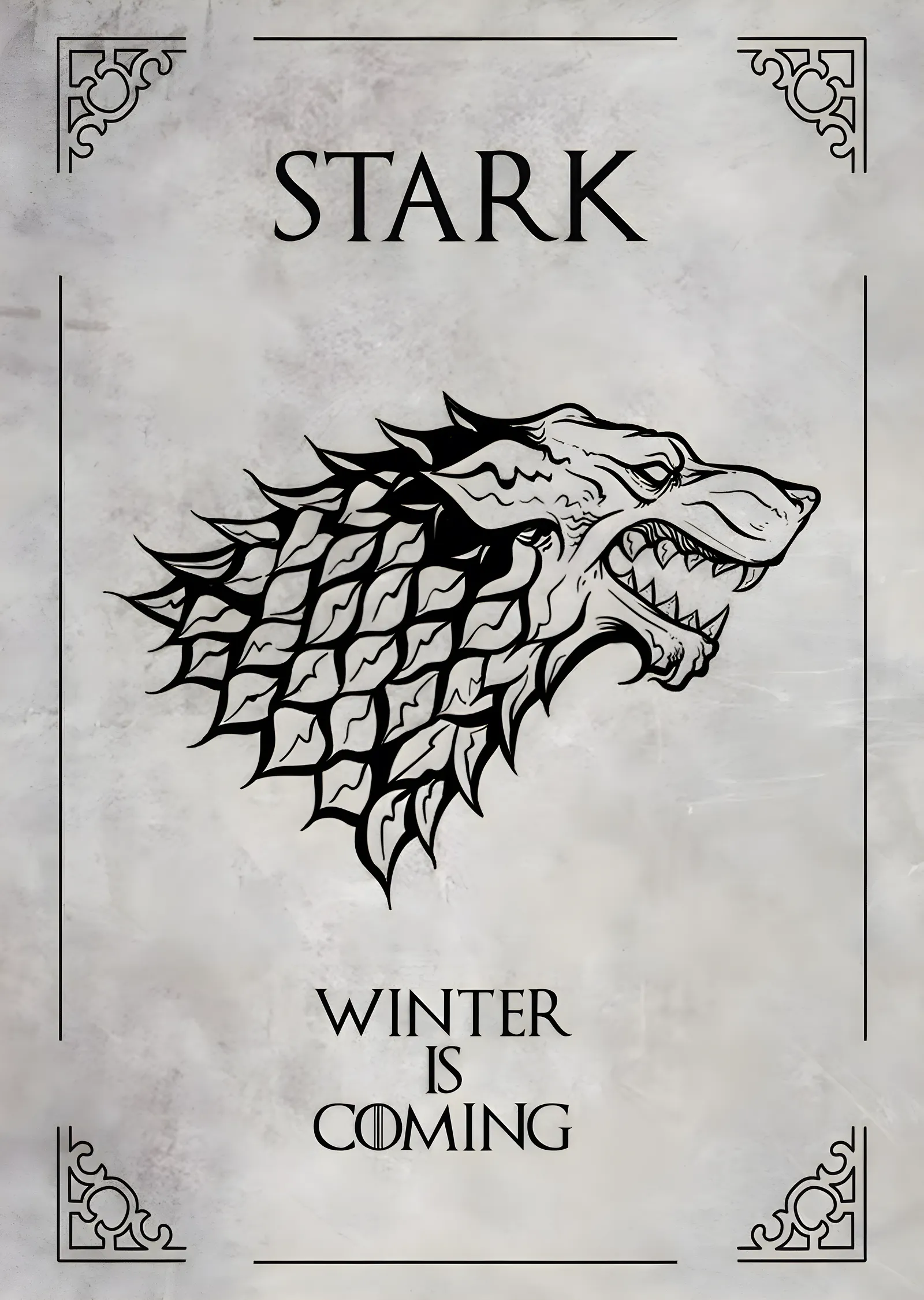 Stark: Kış Geliyor metal tablo