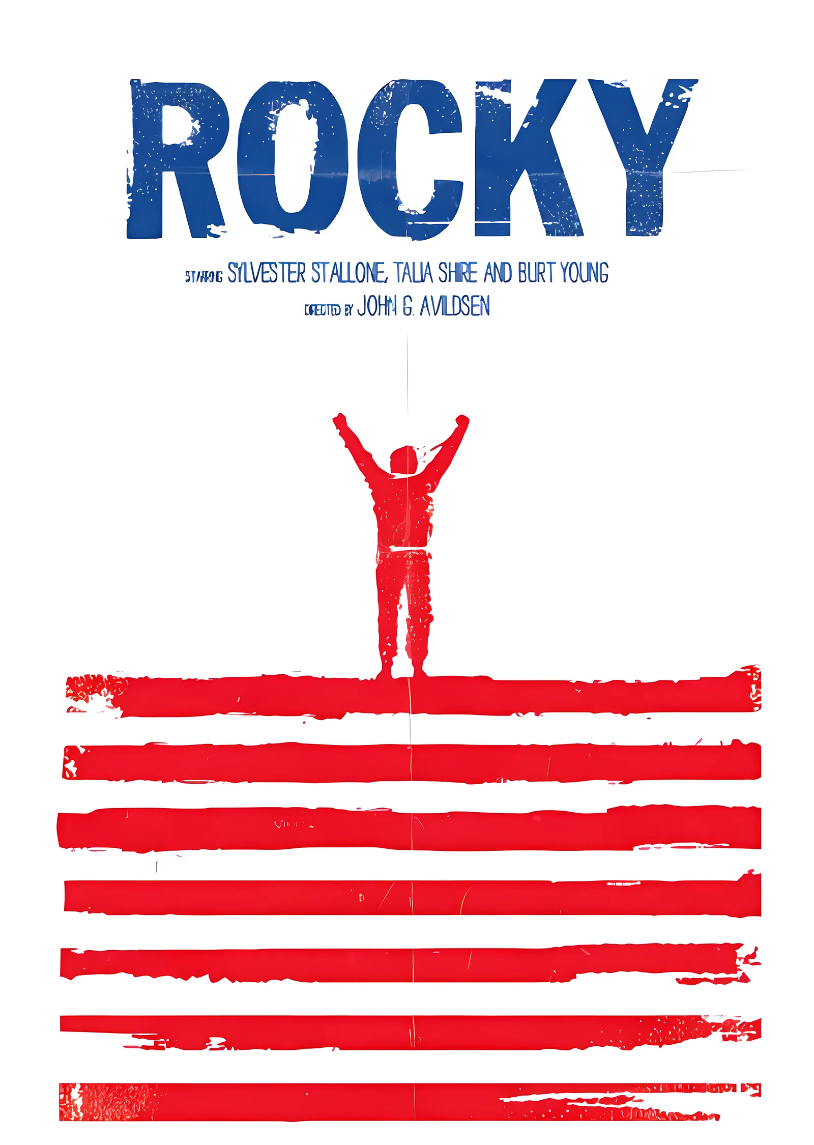 Rocky - Amerikan Bayrağı Silüeti metal tablo