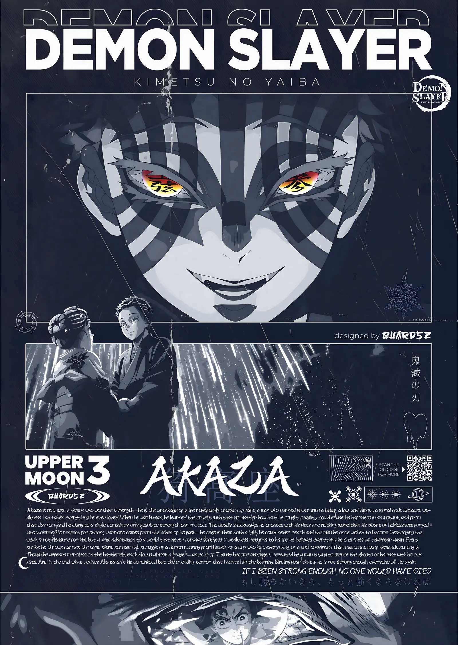 Akaza: Üstün Ayın Gücü metal tablo