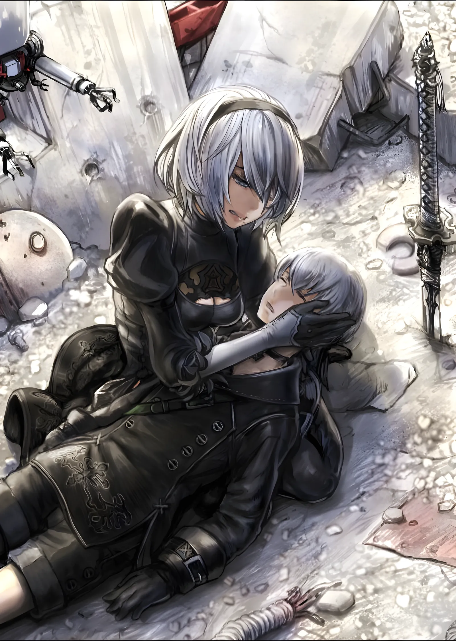 NieR: Kar Üstünde metal tablo