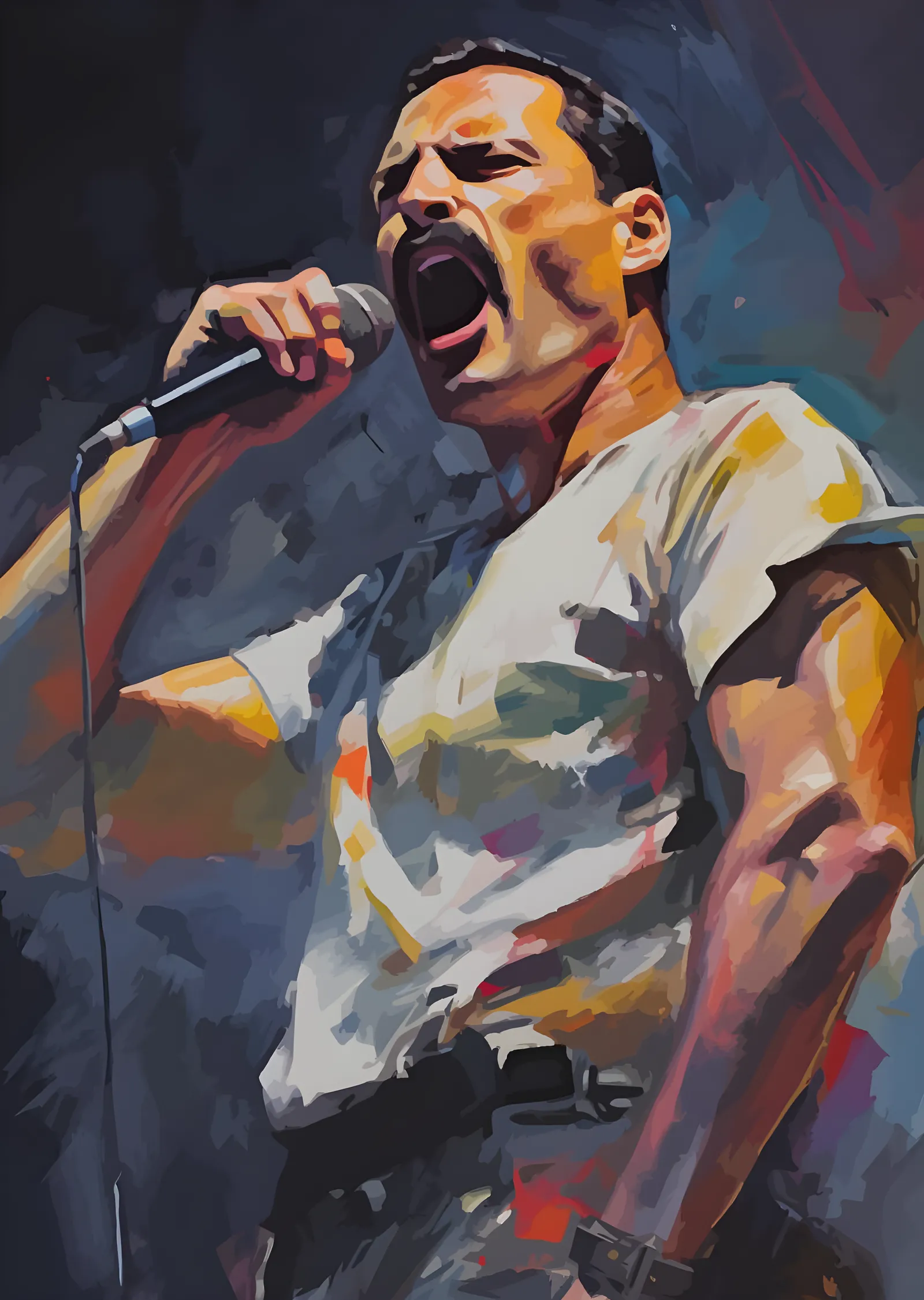 Freddie Mercury: Sahnede metal tablo