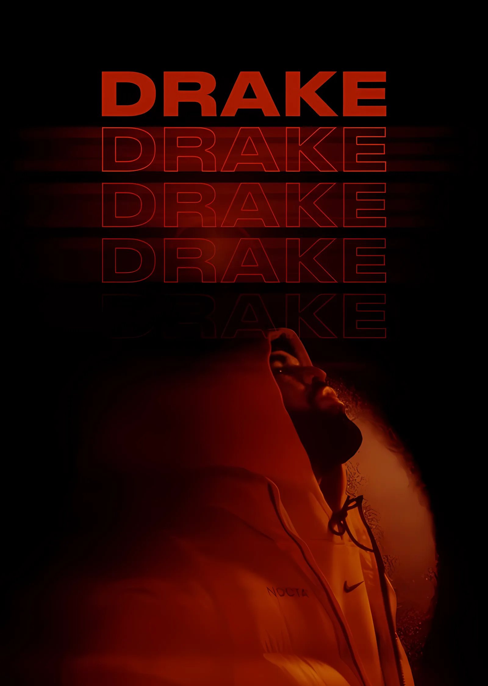 Drake: Kırmızı Tonlar metal tablo