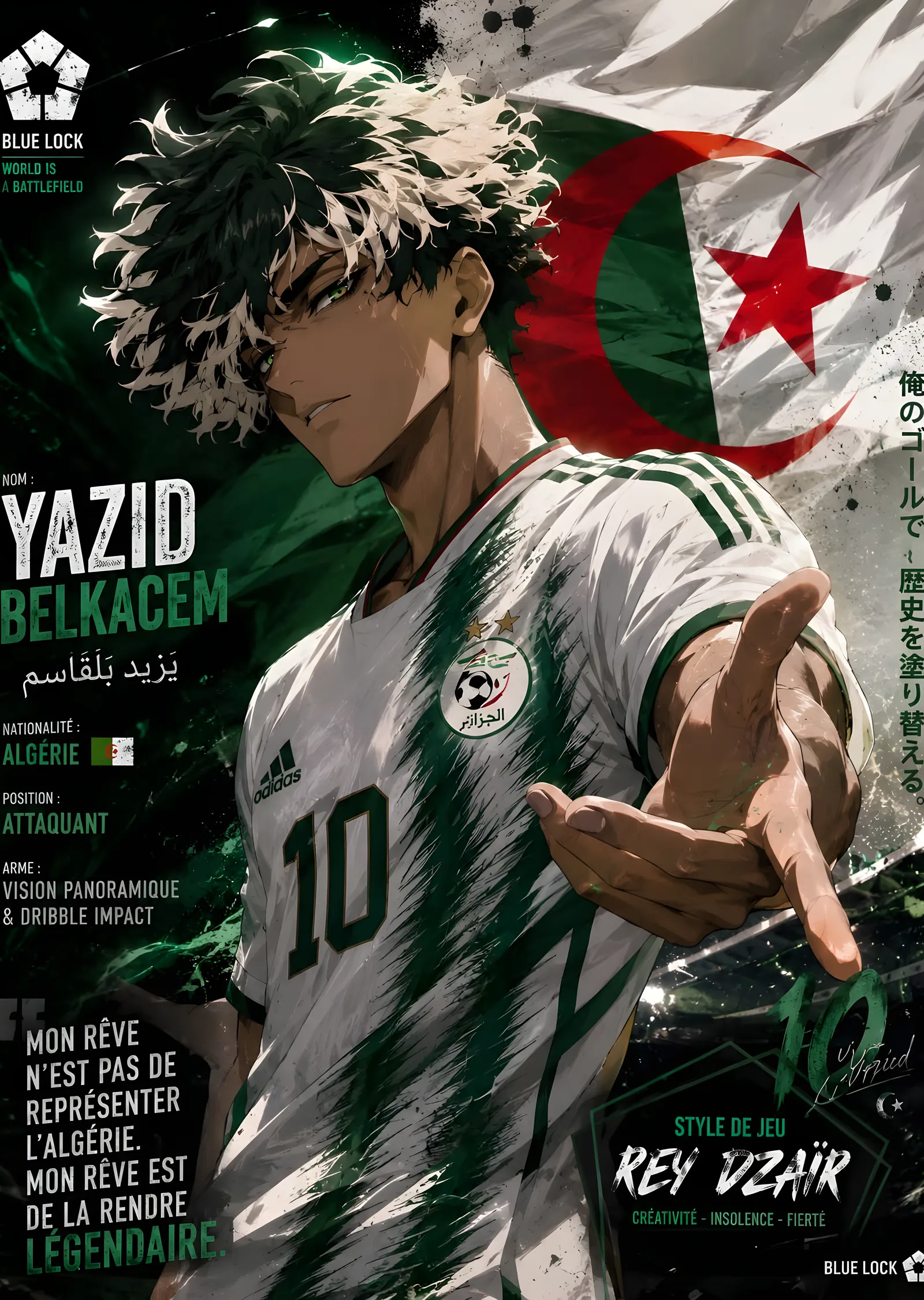 Yazid Belkacem: Cezayir'in Aslanı metal tablo