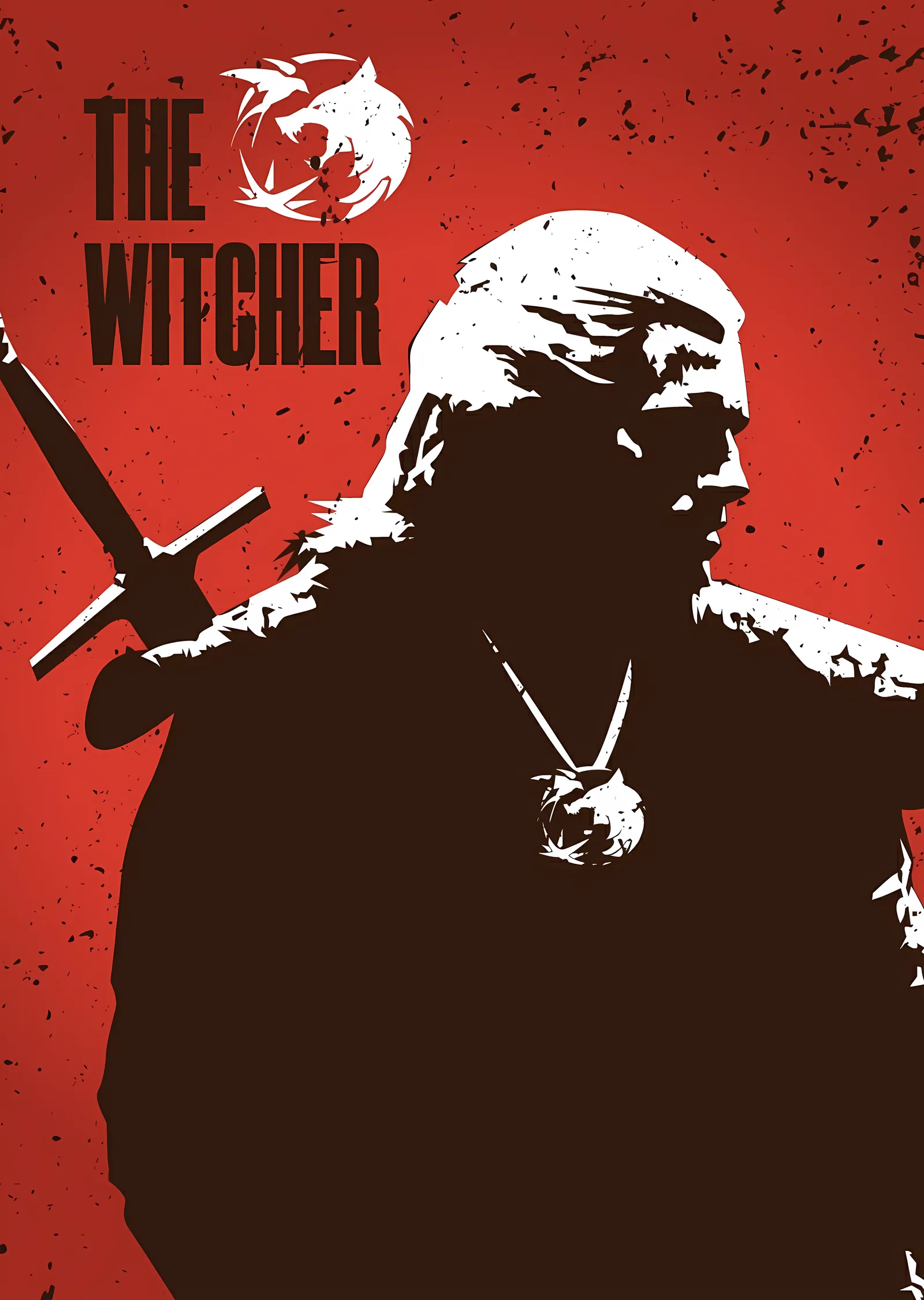 The Witcher: Kırmızı Zemin metal tablo