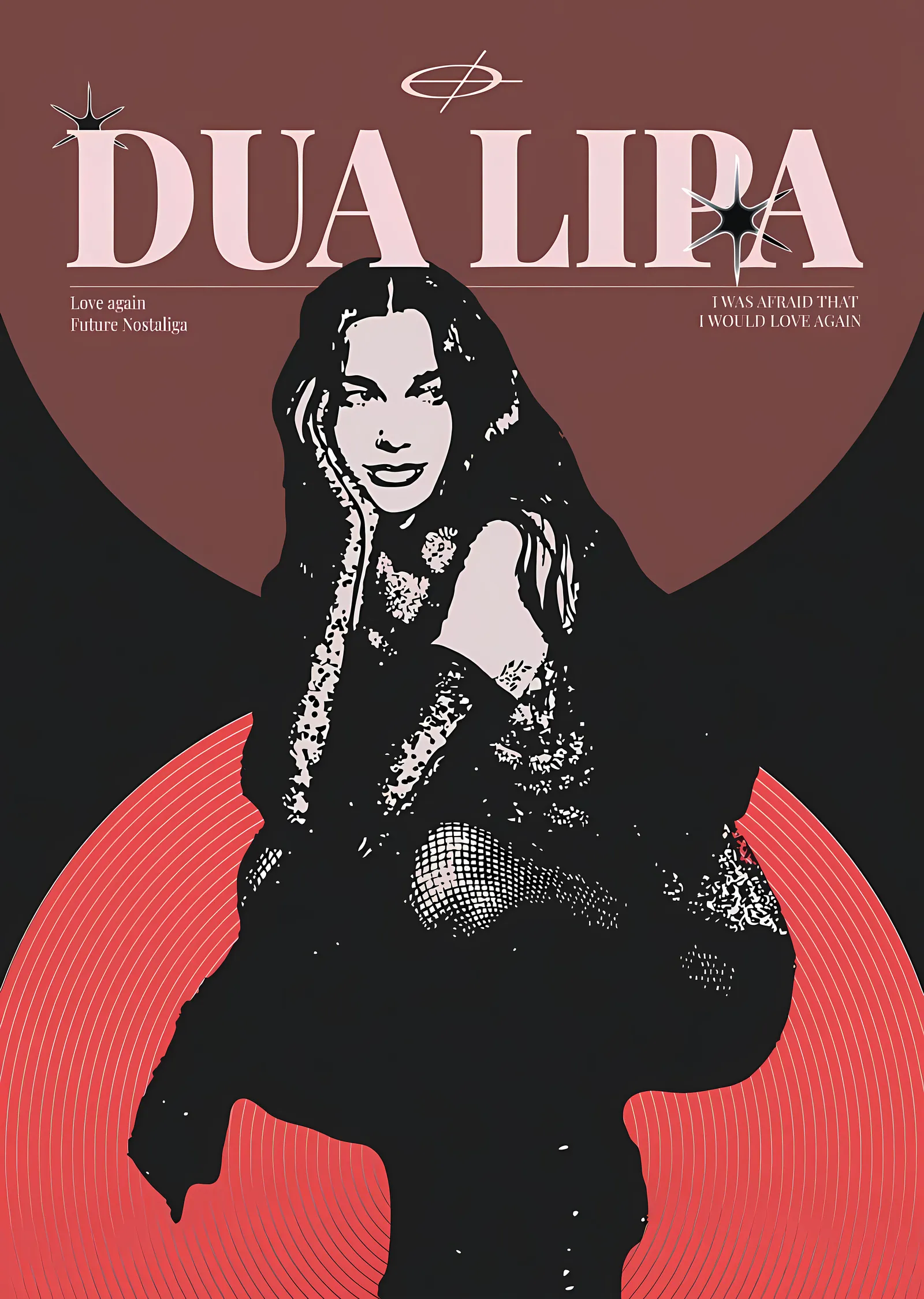 Dua Lipa: Love Again metal tablo