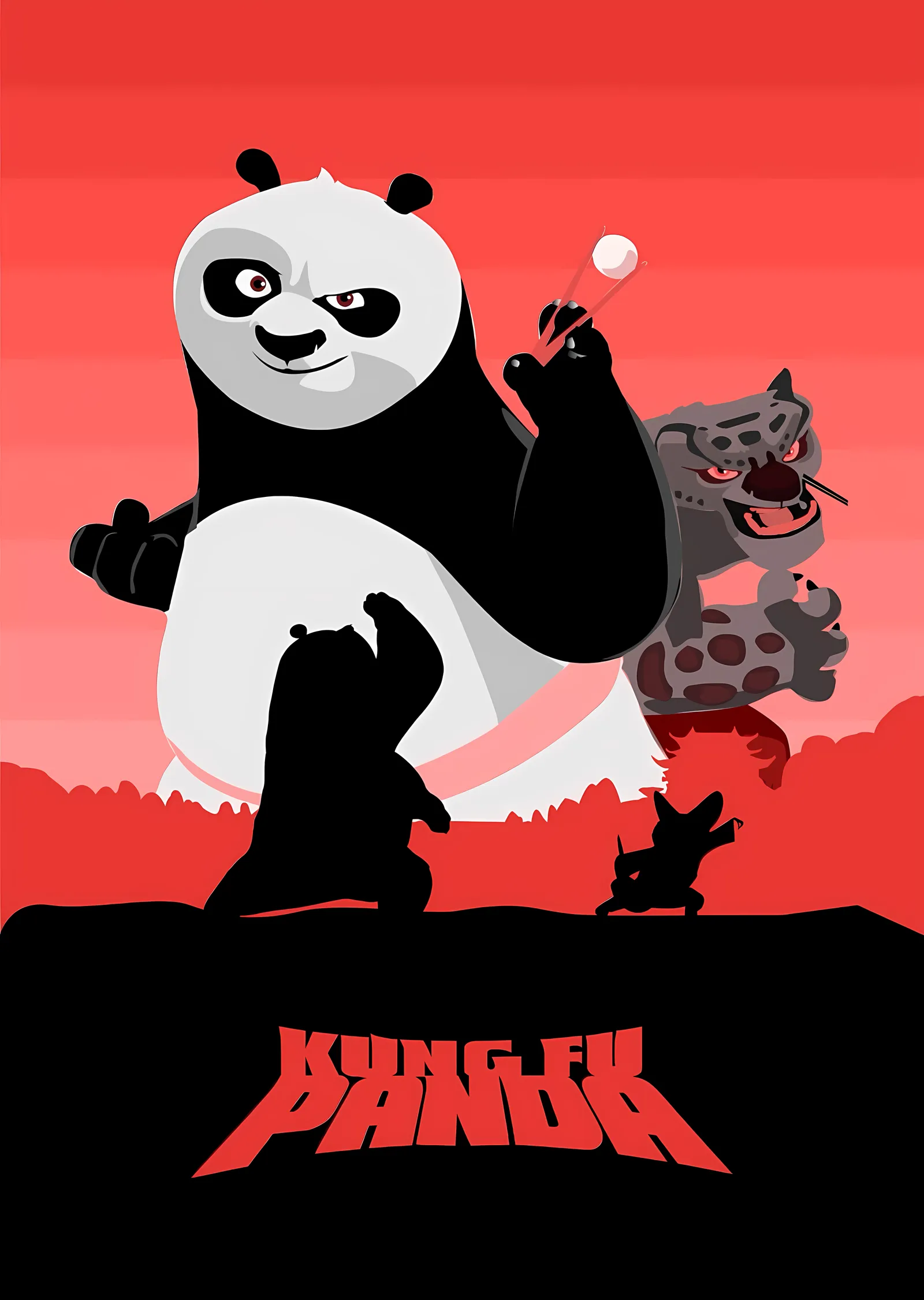 Kung Fu Panda: Kızıl Gökyüzü metal tablo