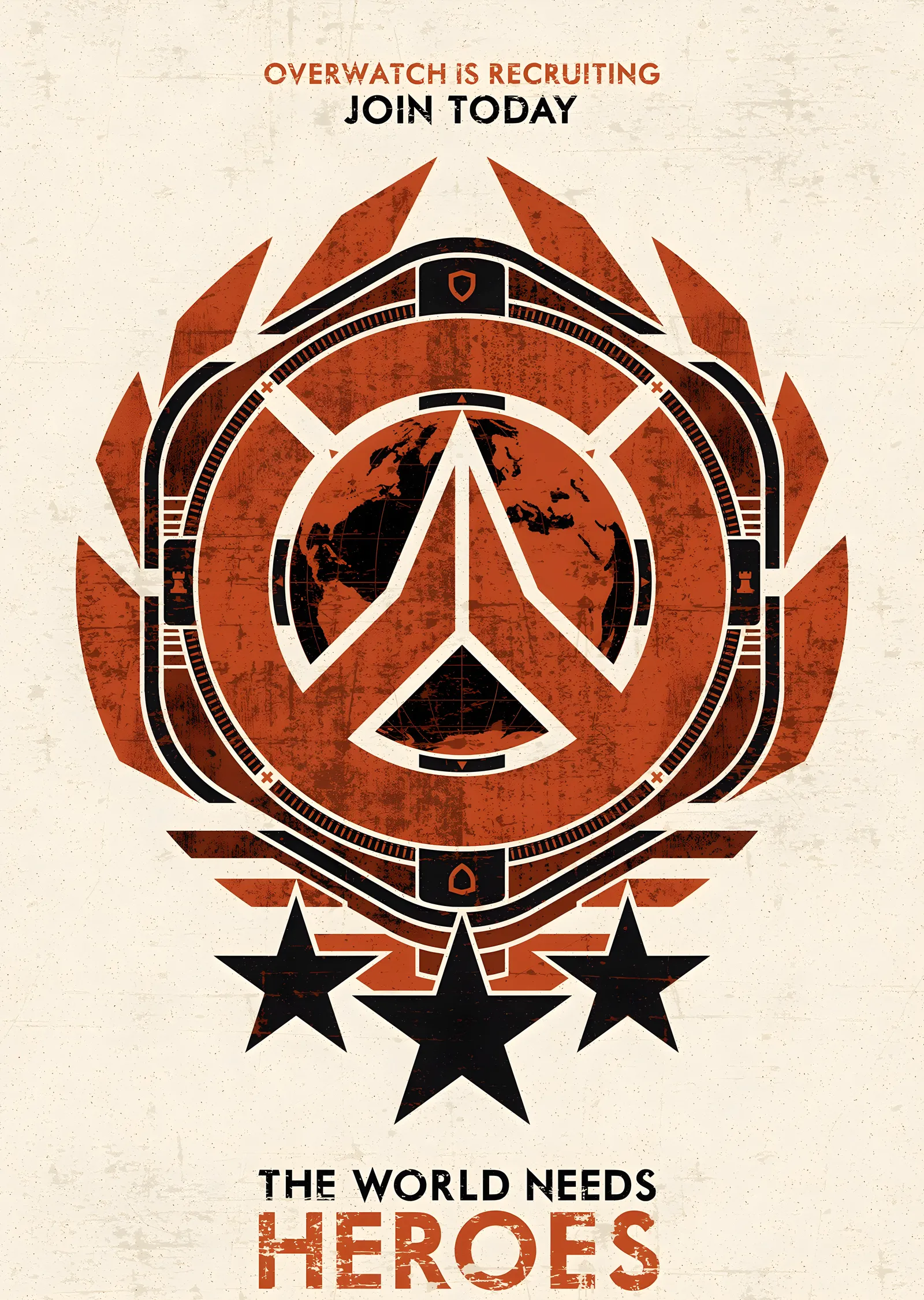 Overwatch · The World Needs Heroes metal tablo