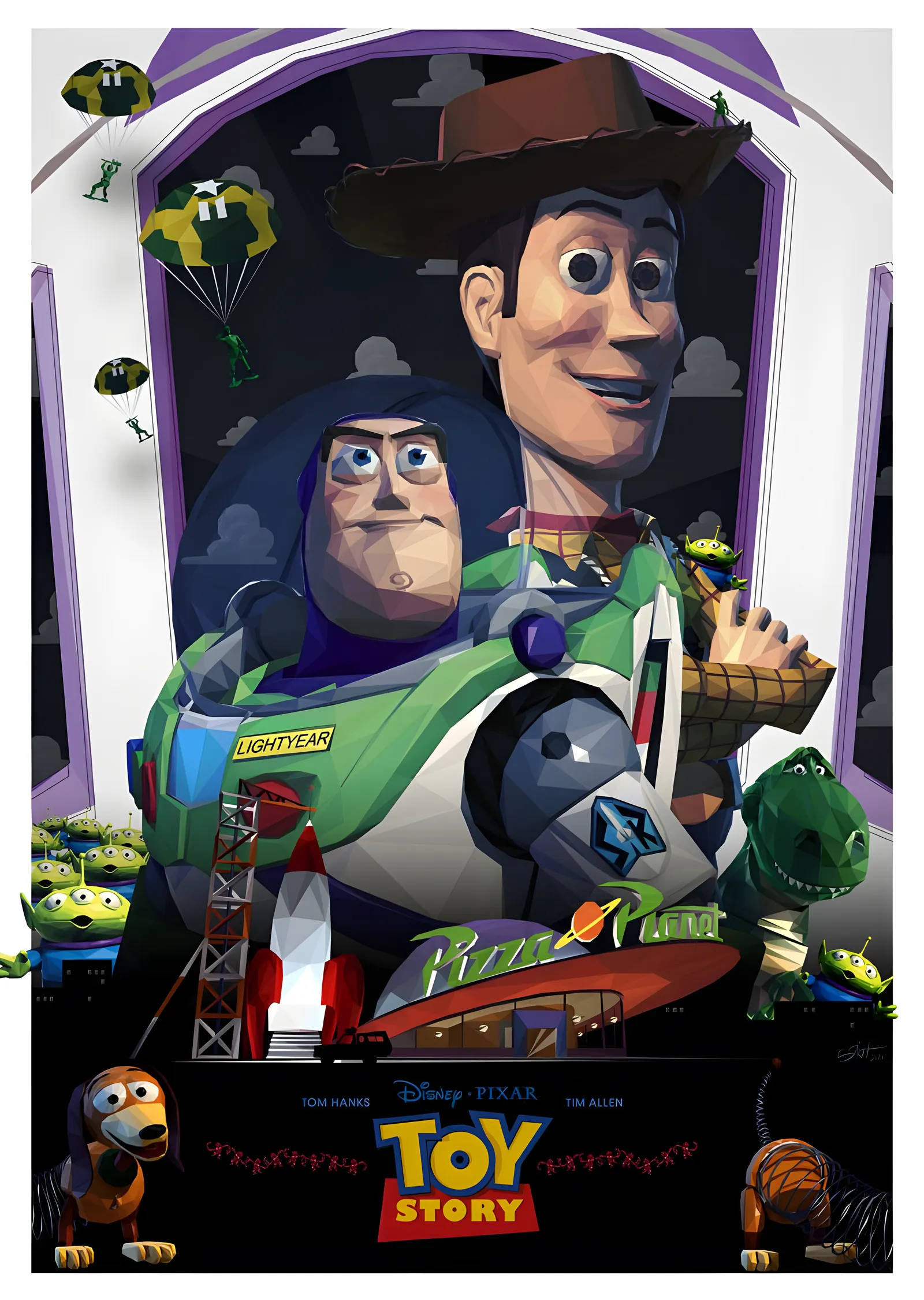 Toy Story - Woody ve Buzz metal tablo