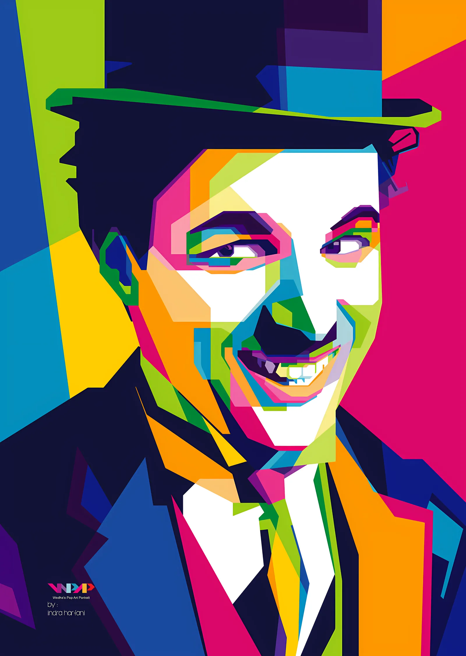 Charlie Chaplin: Pop Art metal tablo