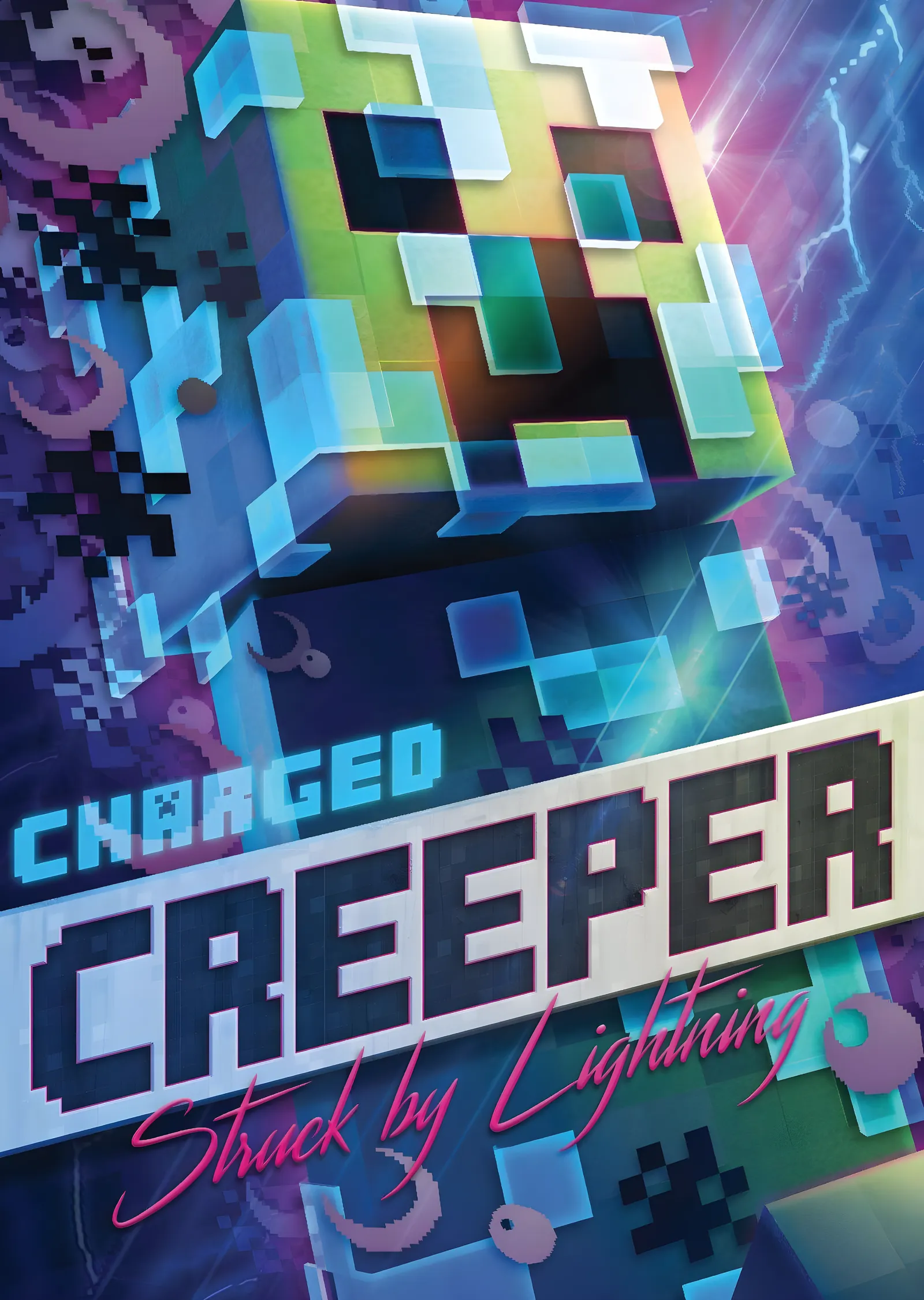 Minecraft: Charged Creeper metal tablo
