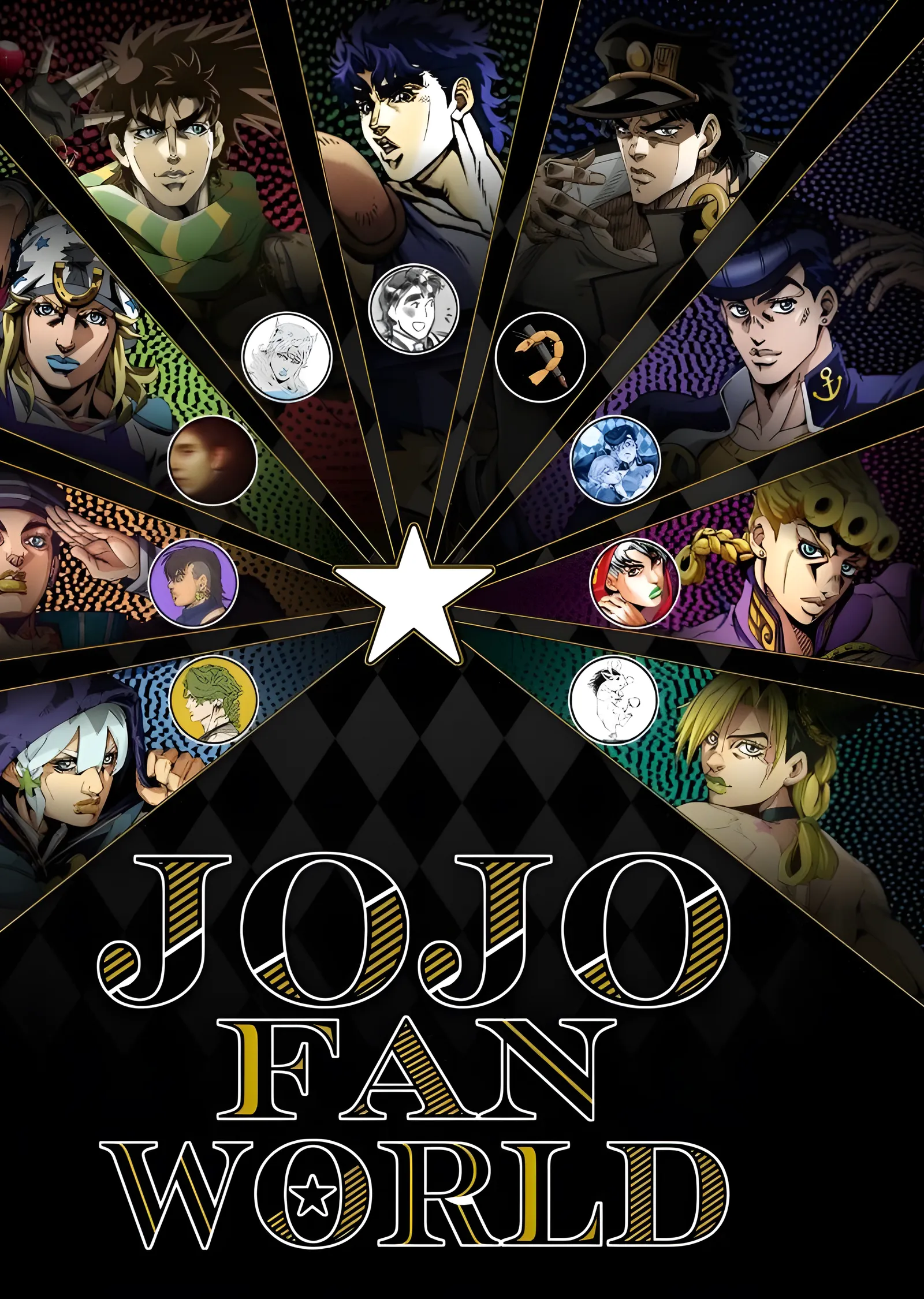 JoJo Fan World - Karakter Kolajı metal tablo