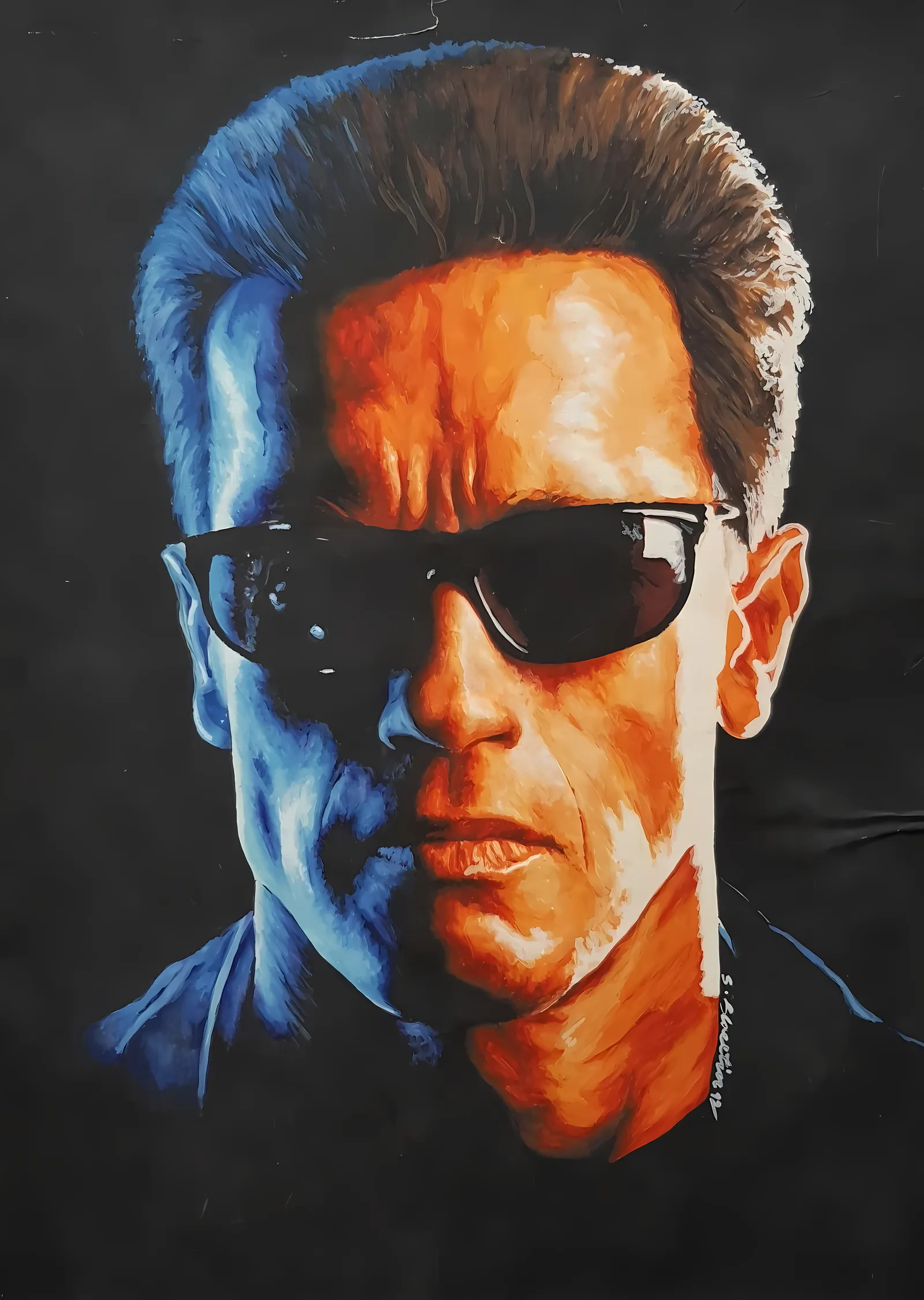 The Terminator - Arnold Schwarzenegger metal tablo