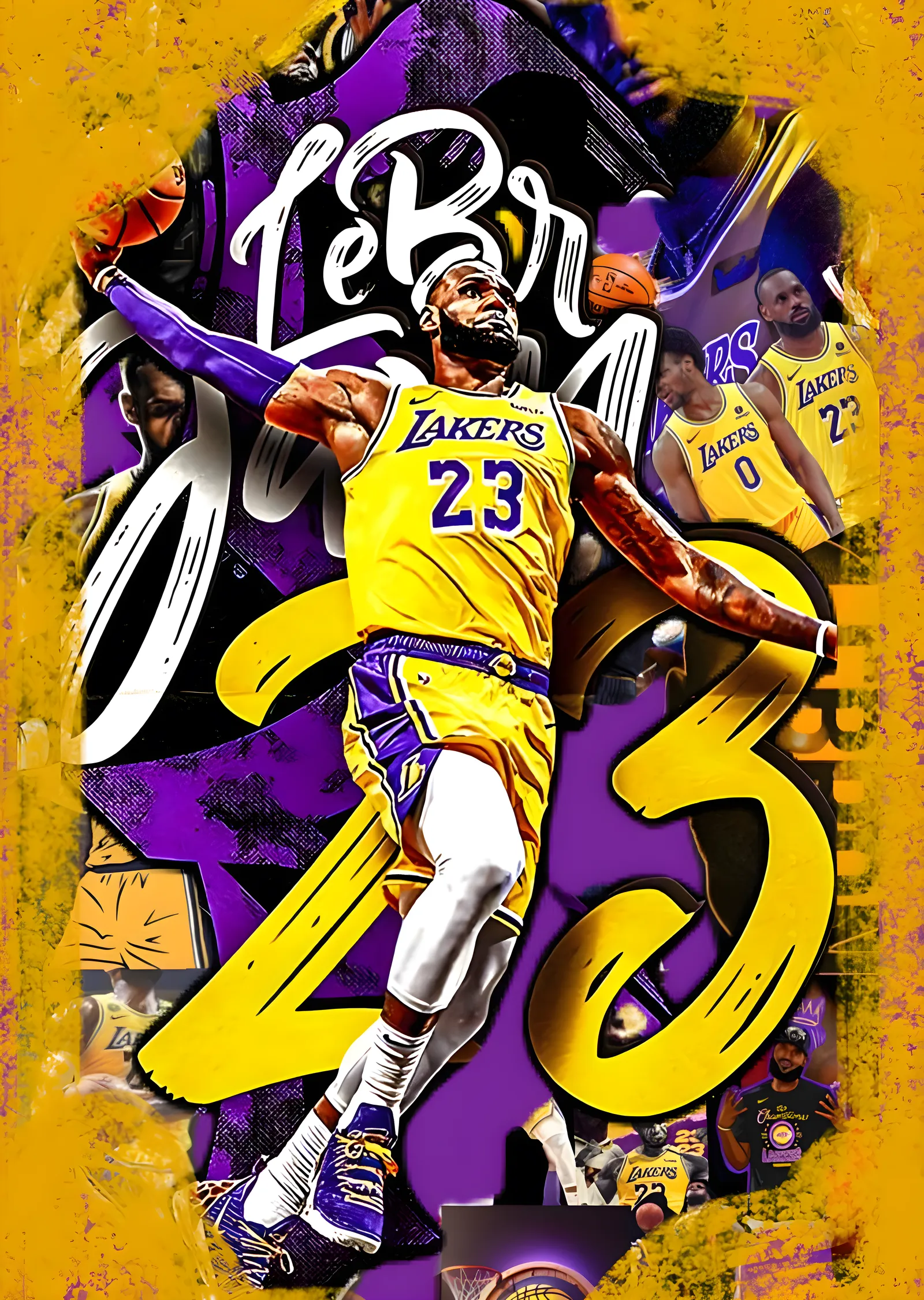 LeBron James: 23 Numara metal tablo