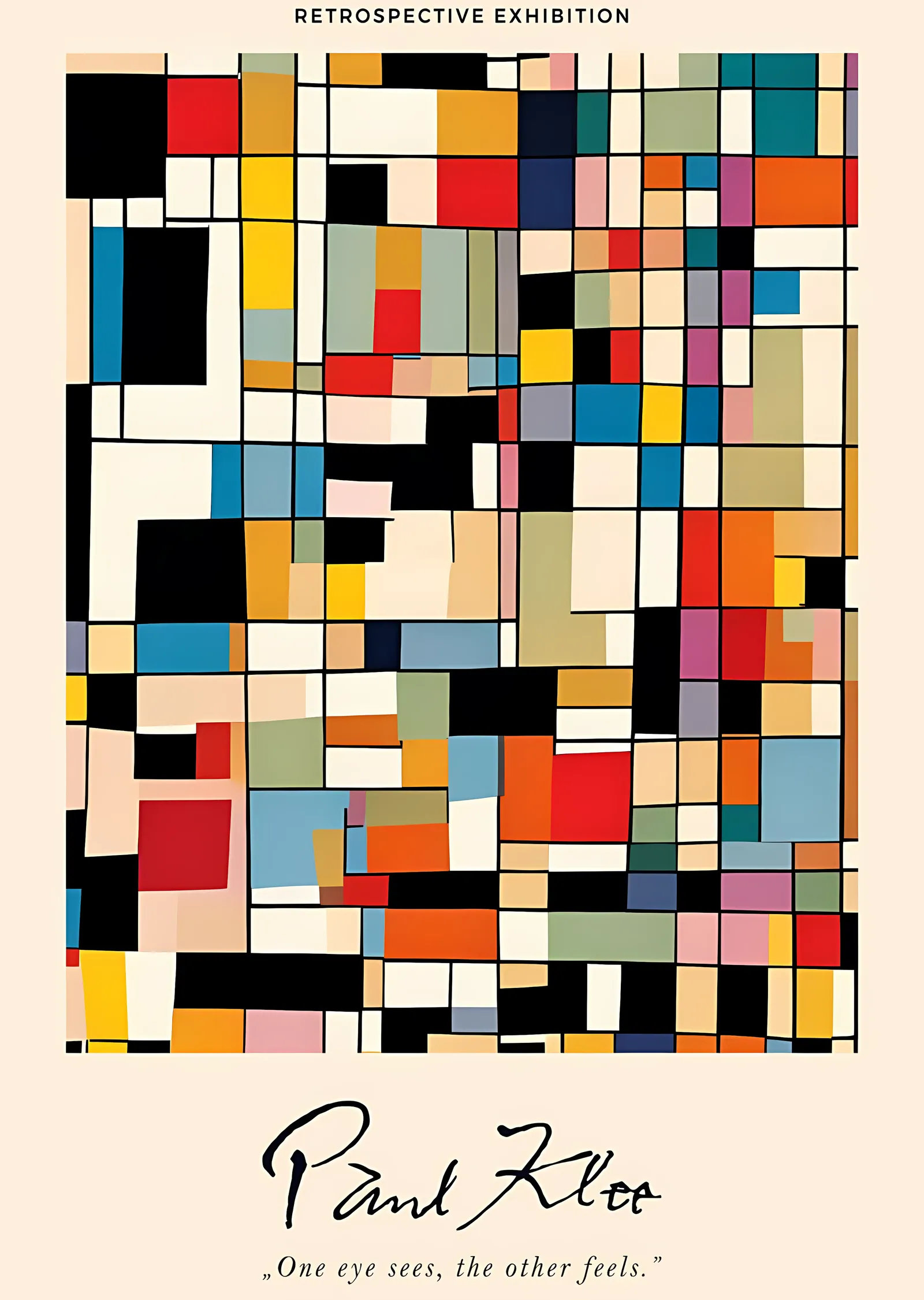 Paul Klee: Retrospective Exhibition metal tablo