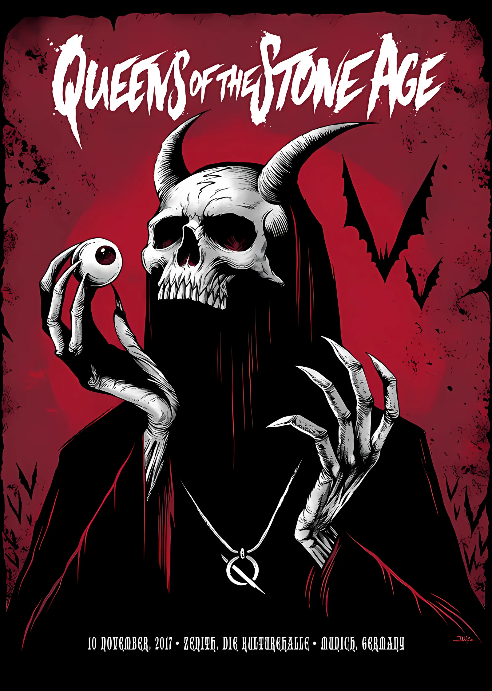 Queens of the Stone Age: Münih 2017 metal tablo