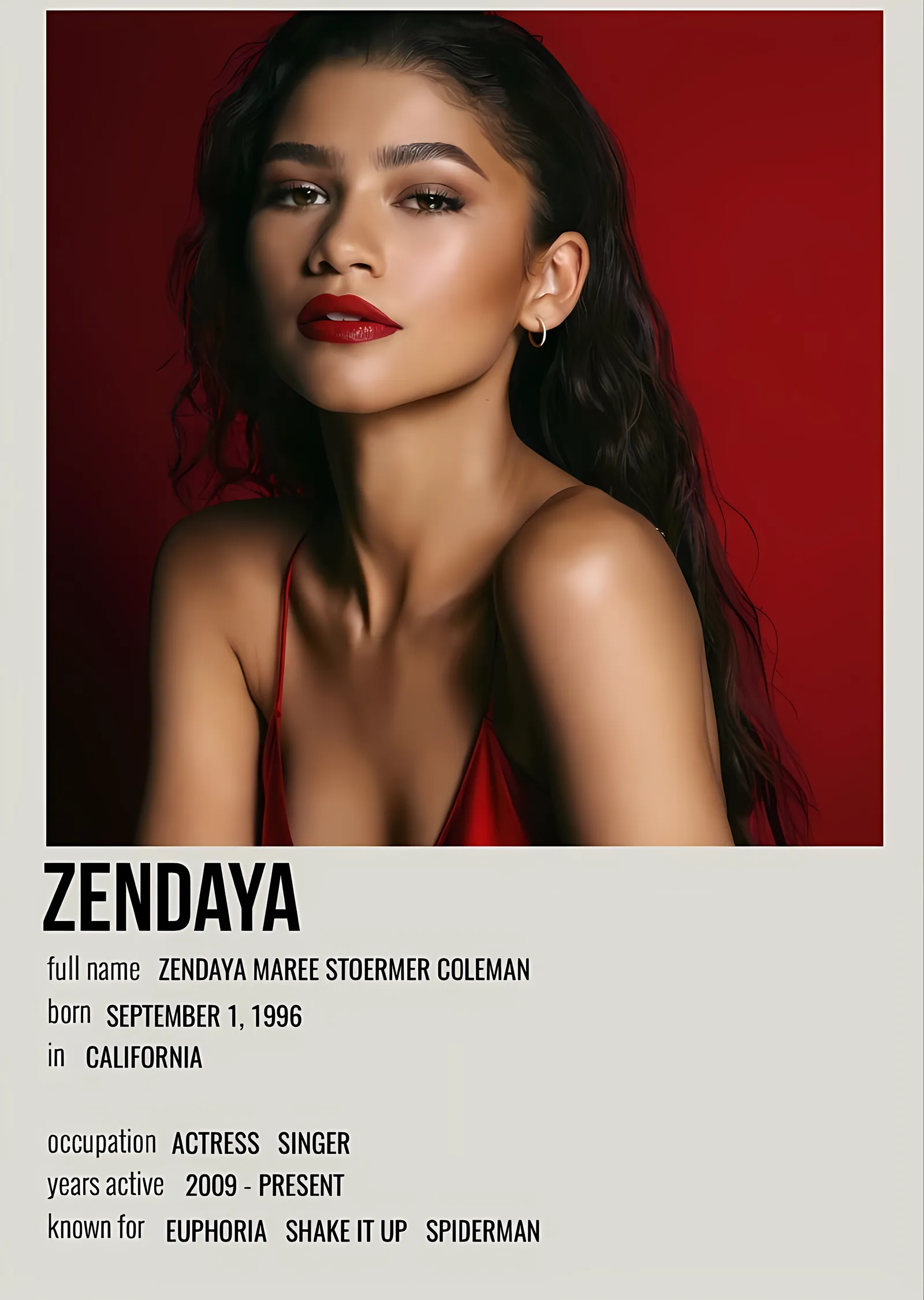 Zendaya metal tablo
