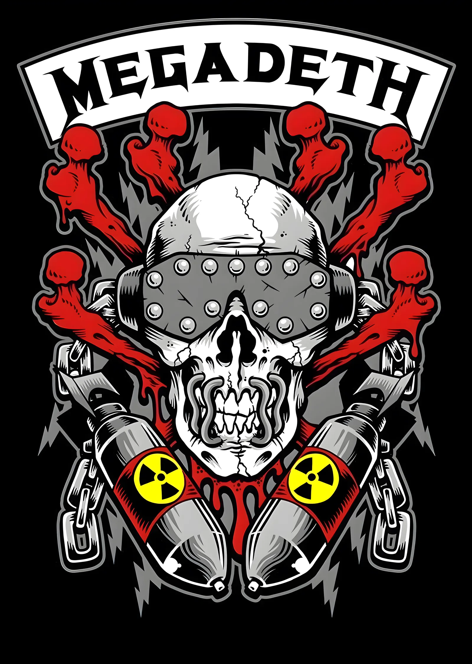 Megadeth: Cyberpunk Kafatası metal tablo