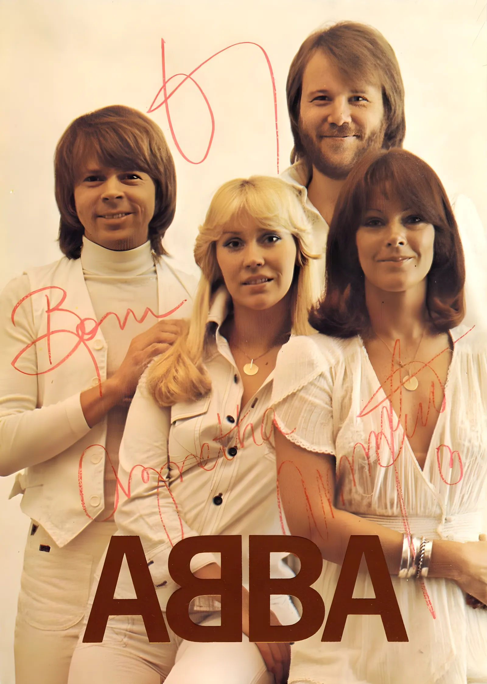 ABBA: İmzalı Kare metal tablo