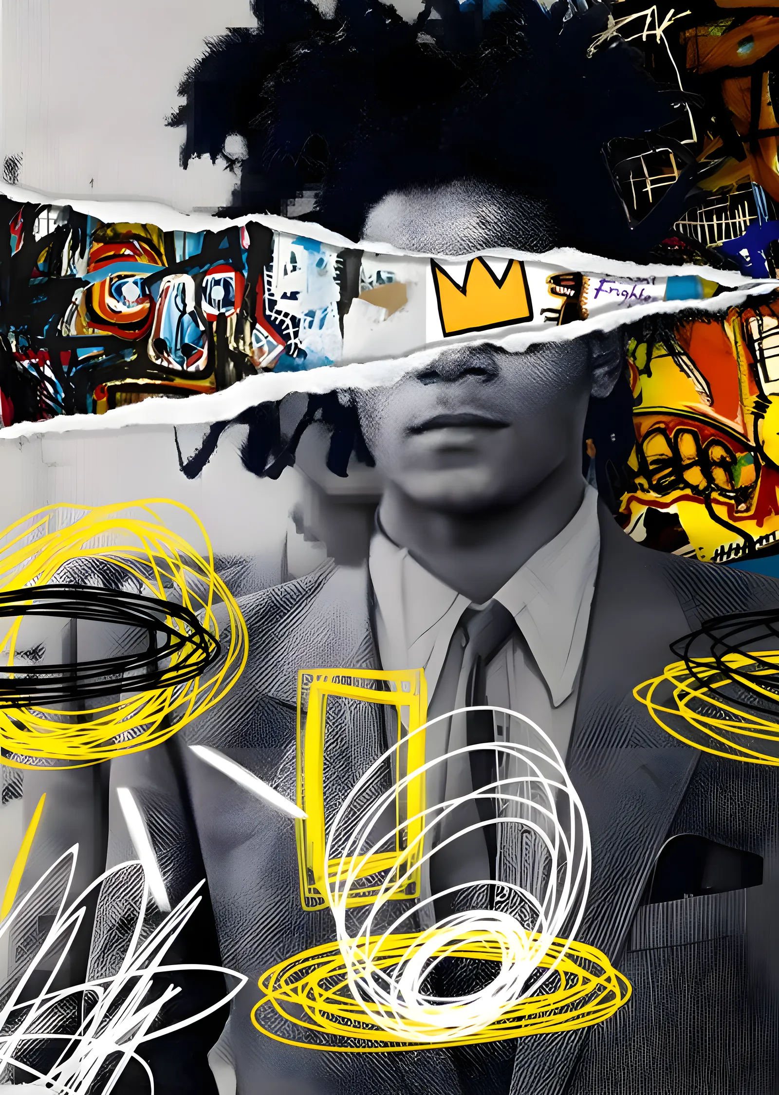 Jean-Michel Basquiat: Yaratıcılığın Portresi metal tablo