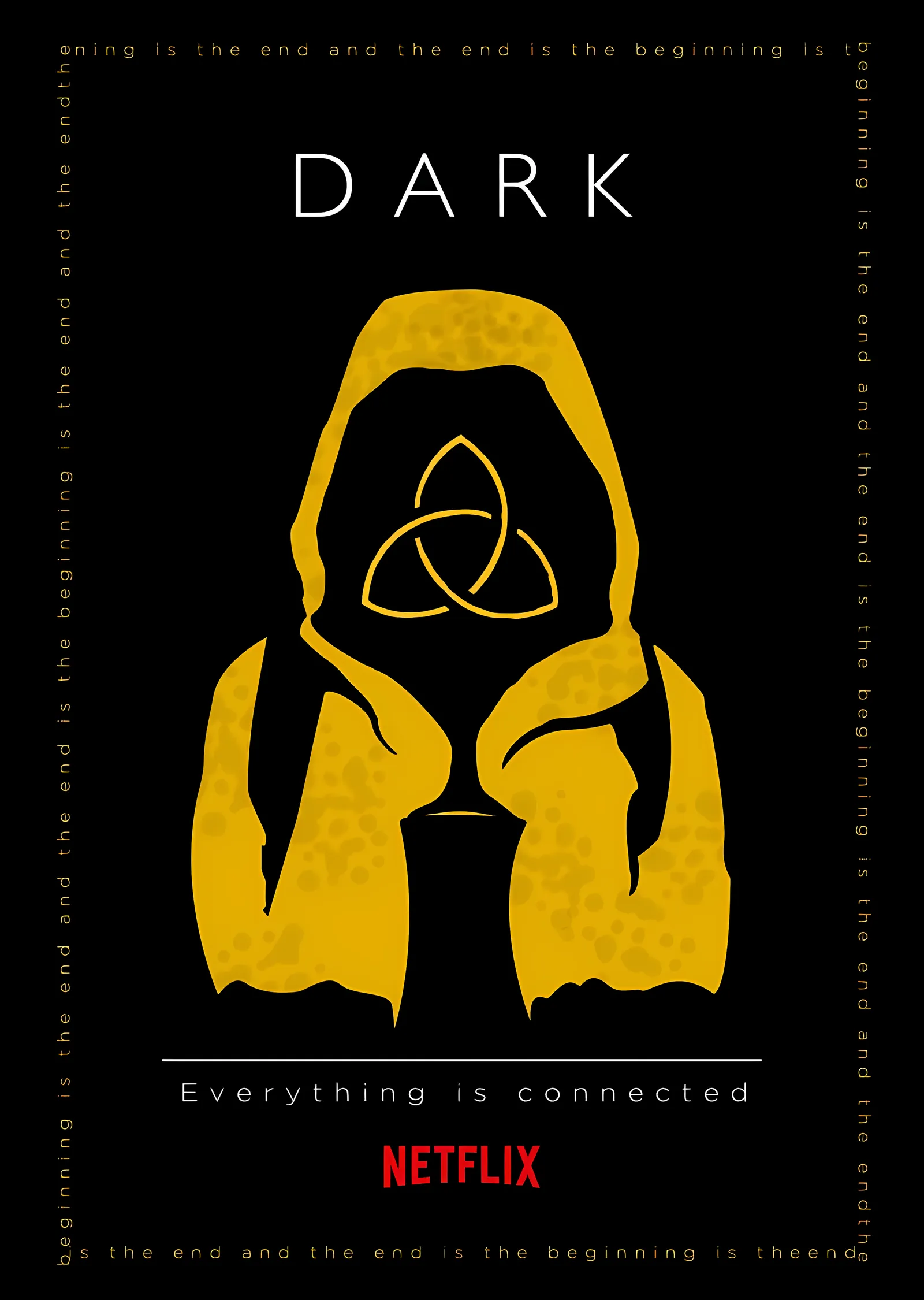 Dark - Sarı Kapüşon ve Üçlü Düğüm metal tablo