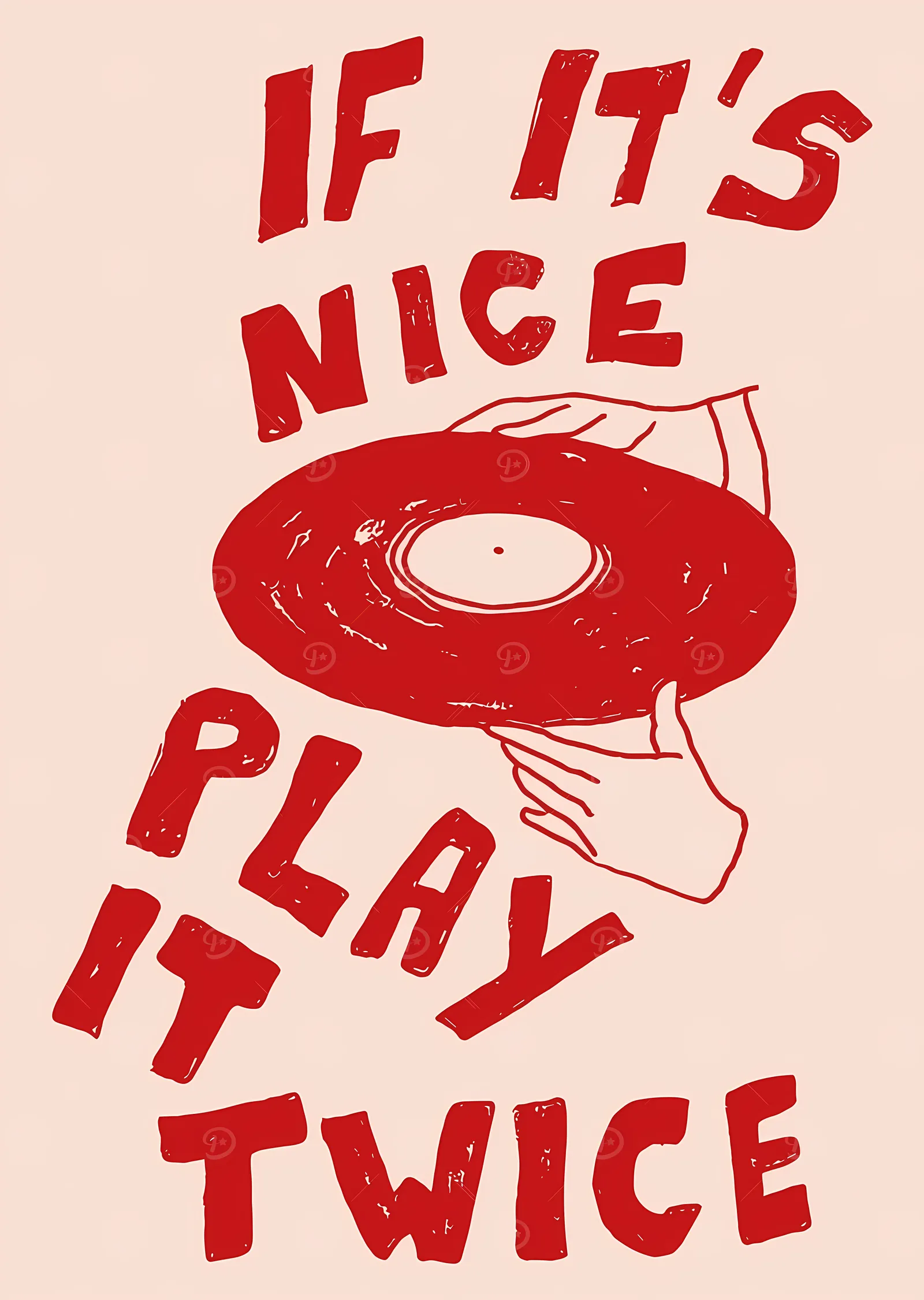 If It's Nice Play It Twice metal tablo